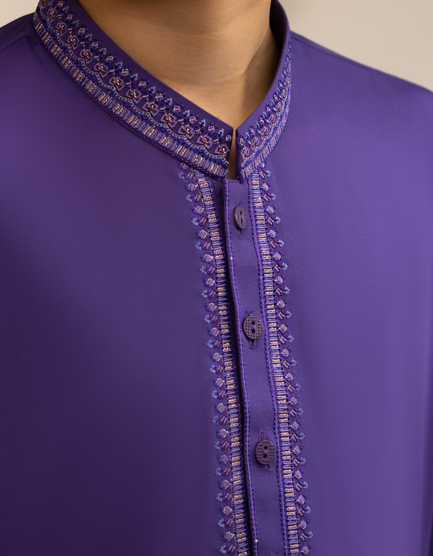 Blended Indigo Kurta by J. Junaid Jamshed - Stylish Pakistani Traditional Wear for Men - Perfect for Eid, Weddings & Cultural Events
