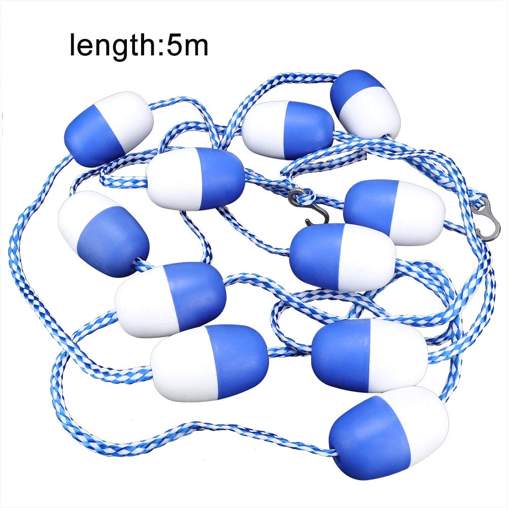 Pool Lane Line - 5m Floating Safety Rope with 11 Buoy Balls for Swimming Pool, Gym & Home Use | Durable Swim Lane Divider for Recreation, Competition & Water Safety