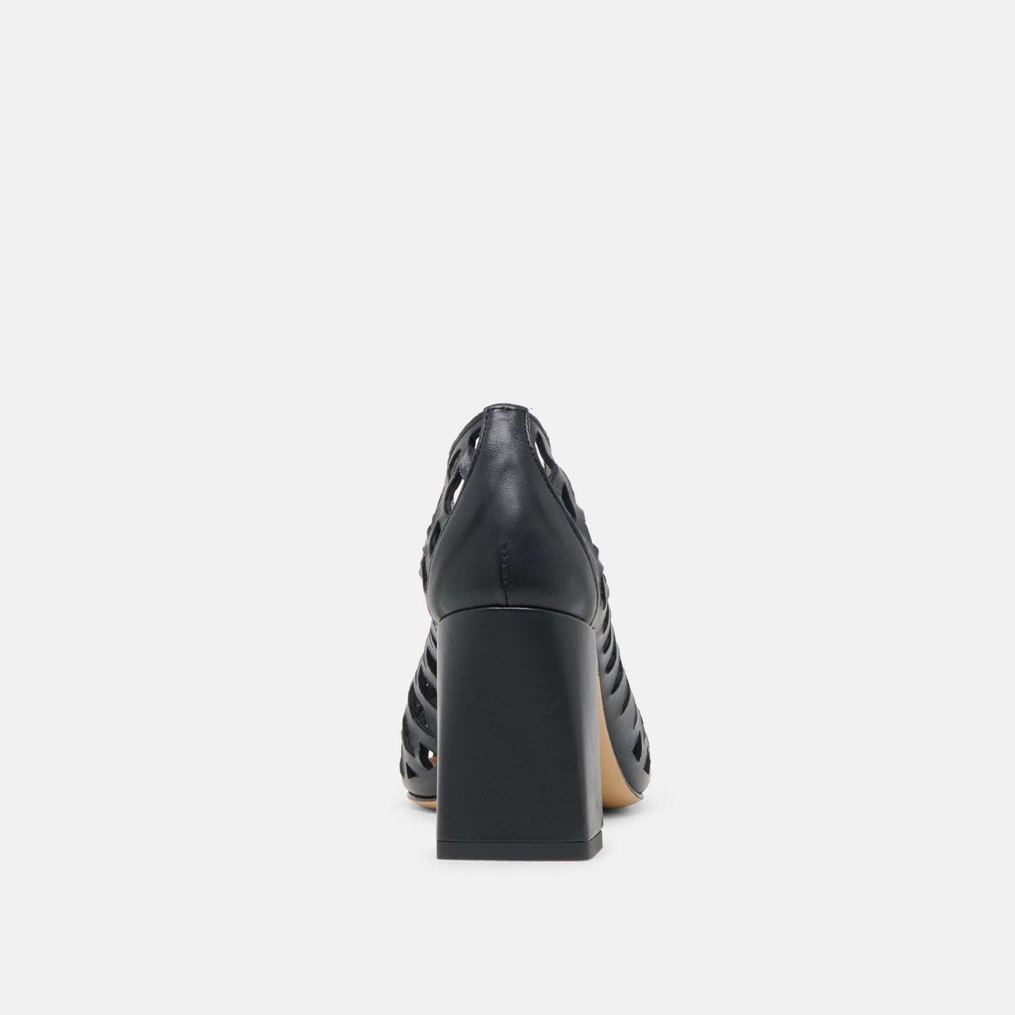 TANYA Women's Black Woven Leather High Heels - Stylish Dress Shoes for Party, Wedding & Evening Occasions