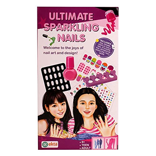 Ultimate Sparkling Nails Game Kit for Girls - 12 Multicolor Glitter Nail Polish Set | Perfect for Birthday Parties, Sleepovers & DIY Nail Art Fun