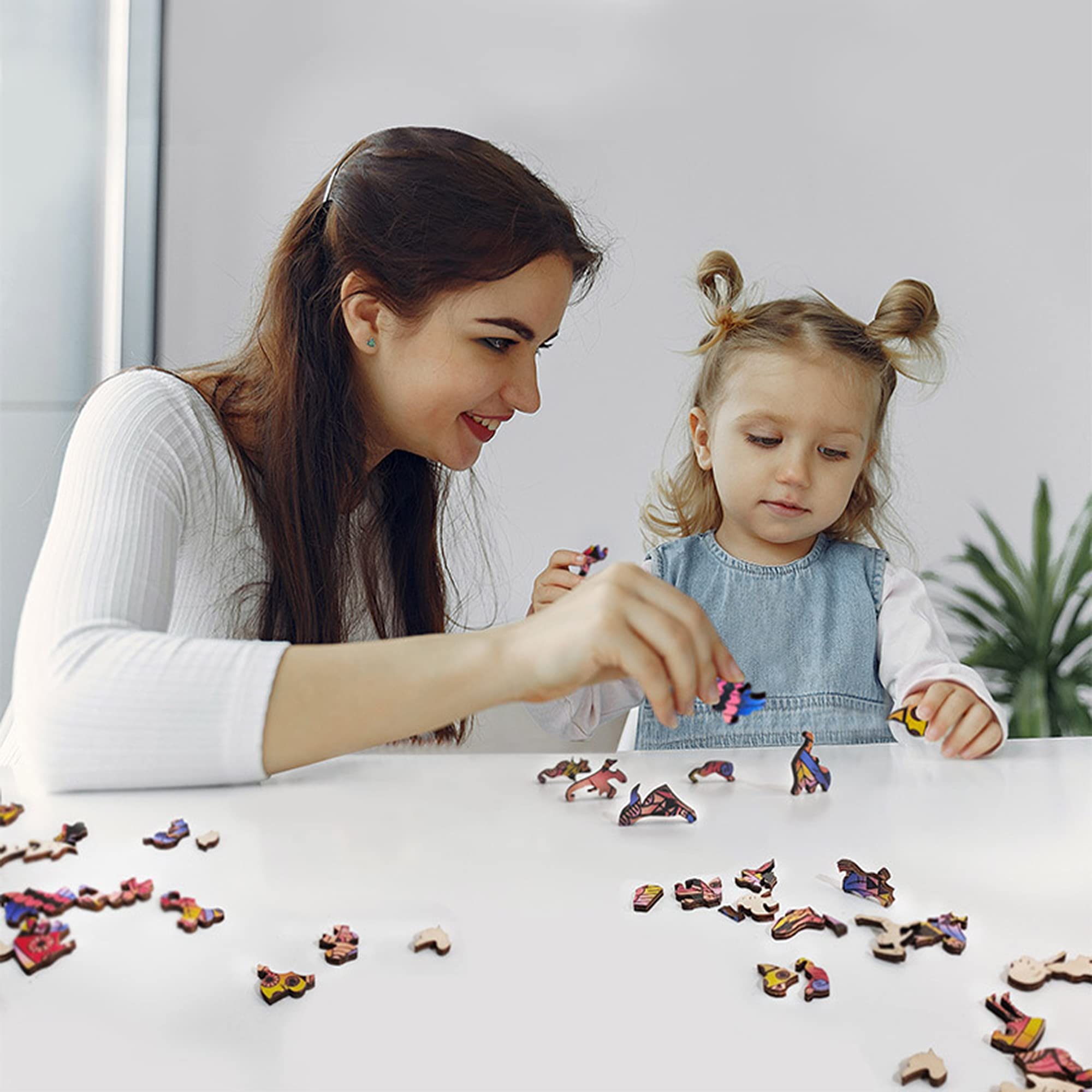 Premium 200-Piece Wooden Jigsaw Puzzles for Adults - Unique Irregular Animal Shapes - Creative Brain Teaser Gift for Teens & Adults (7.9x11.8 Inch) - Perfect for Family Game Nights, Stress Relief & Home Decor