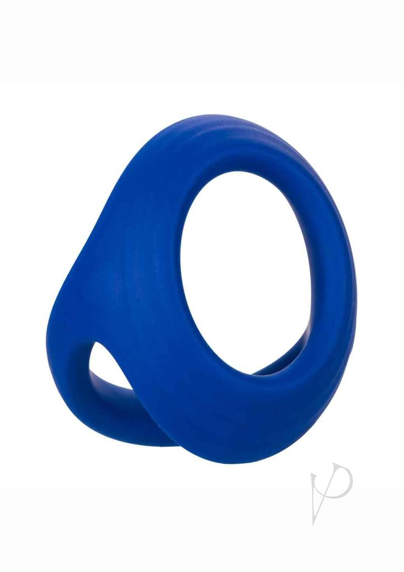 Admiral Cock and Ball Silicone Dual Ring - Blue | Adjustable Comfort Stretcher for Men | BDSM, Fetish & Sensual Play Accessories