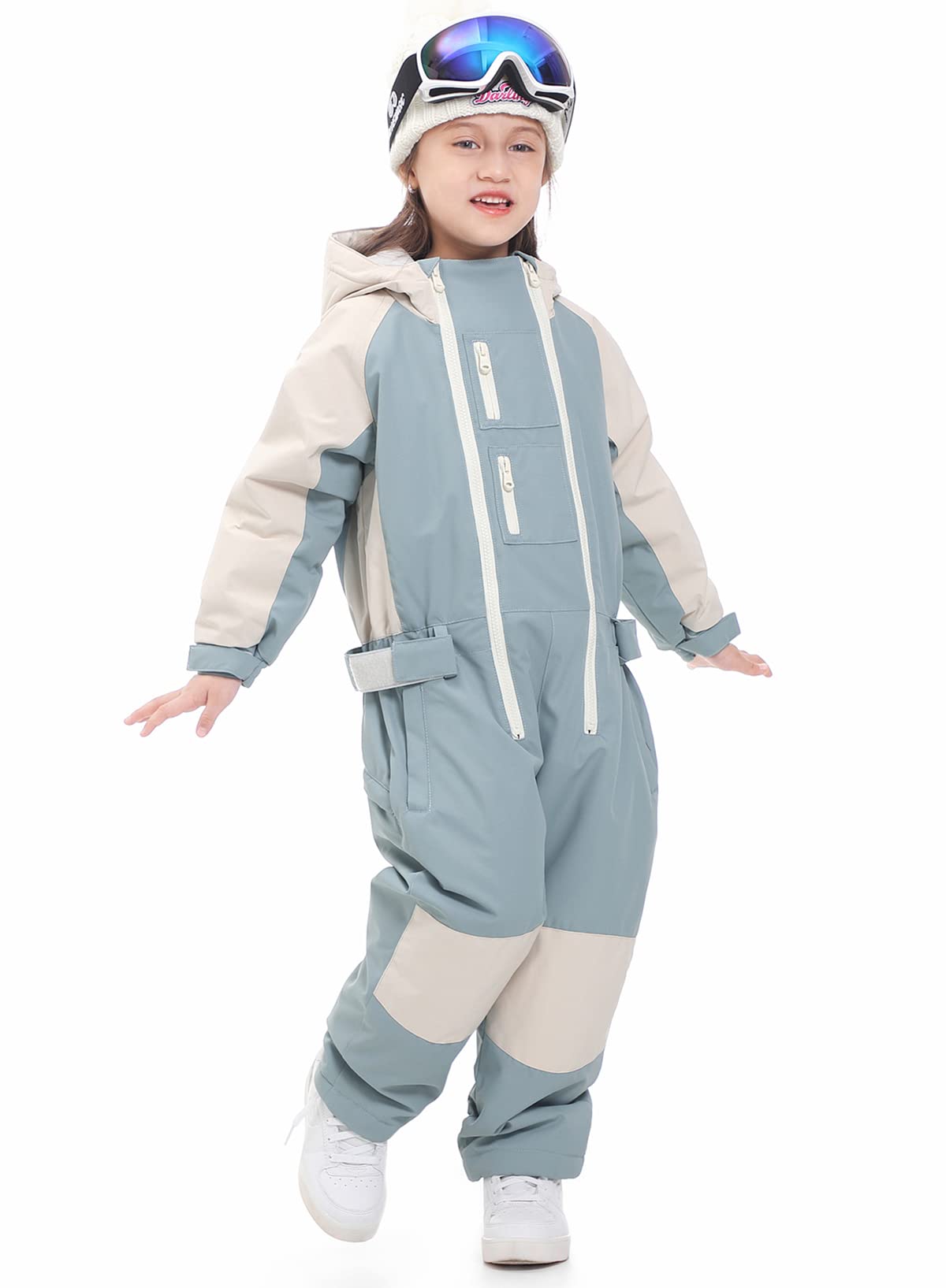**Kids Waterproof Snowsuits for Girls & Boys - Winter Ski & Snowboard Jumpsuits - Warm One-Piece Snowsuits for Outdoor Play & Cold Weather**