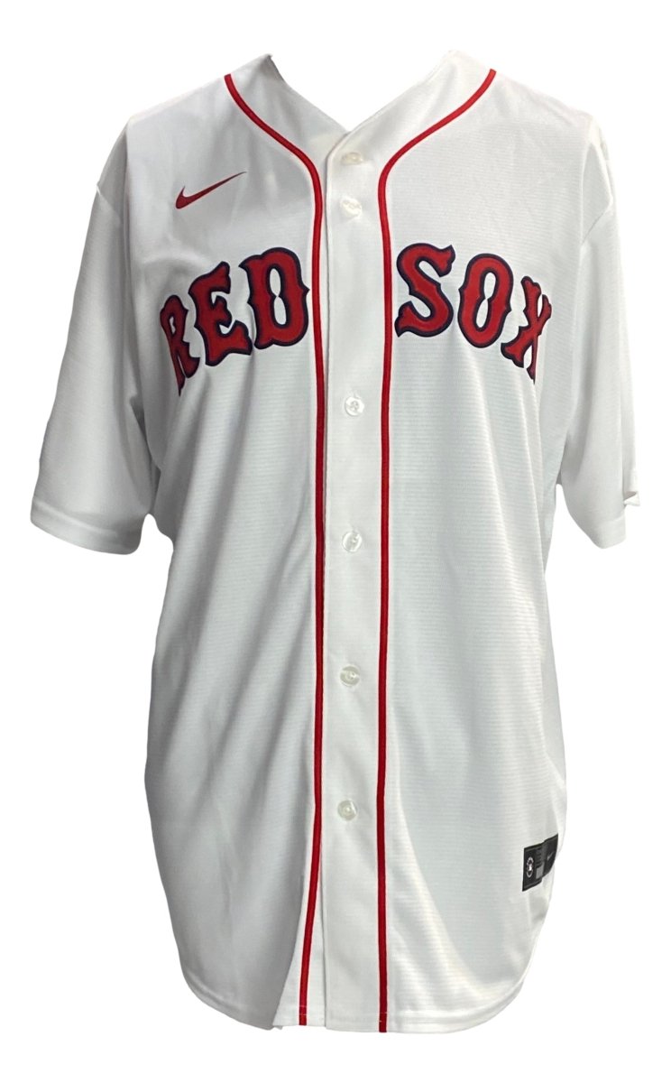 David Ortiz Autographed Boston Red Sox White Nike Baseball Jersey - Authentic Signed Memorabilia for Fans & Collectors - Perfect for Display, Gifting, and Game Day