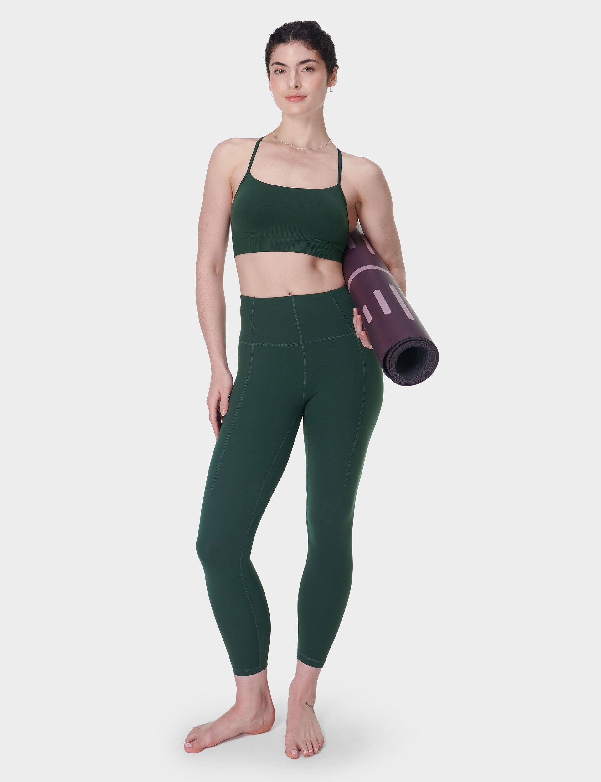 Spirit Restored Yoga Bra - Cedar Green | High Support Workout Top for Women | Perfect for Yoga, Pilates & Gym