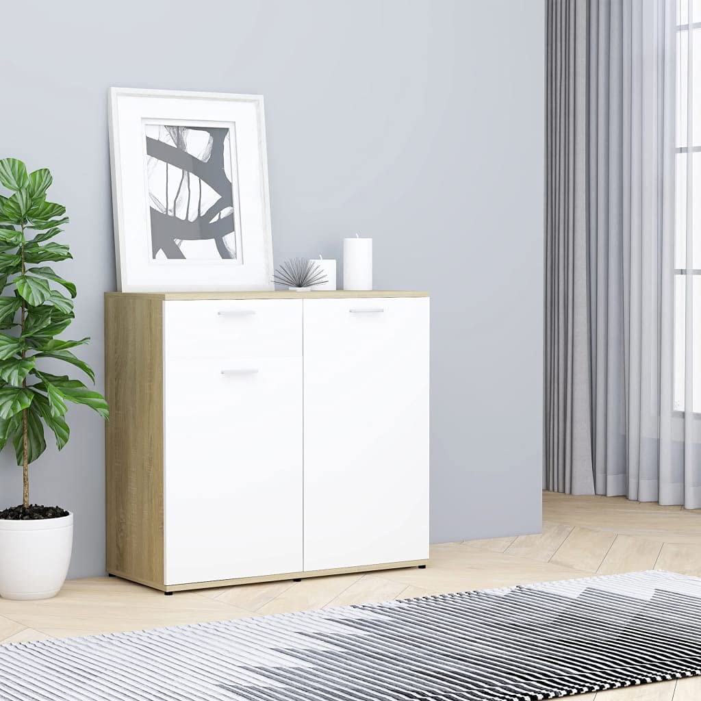 Modern Sideboard Cabinet with Left Drawer & 2 Doors - 31.5