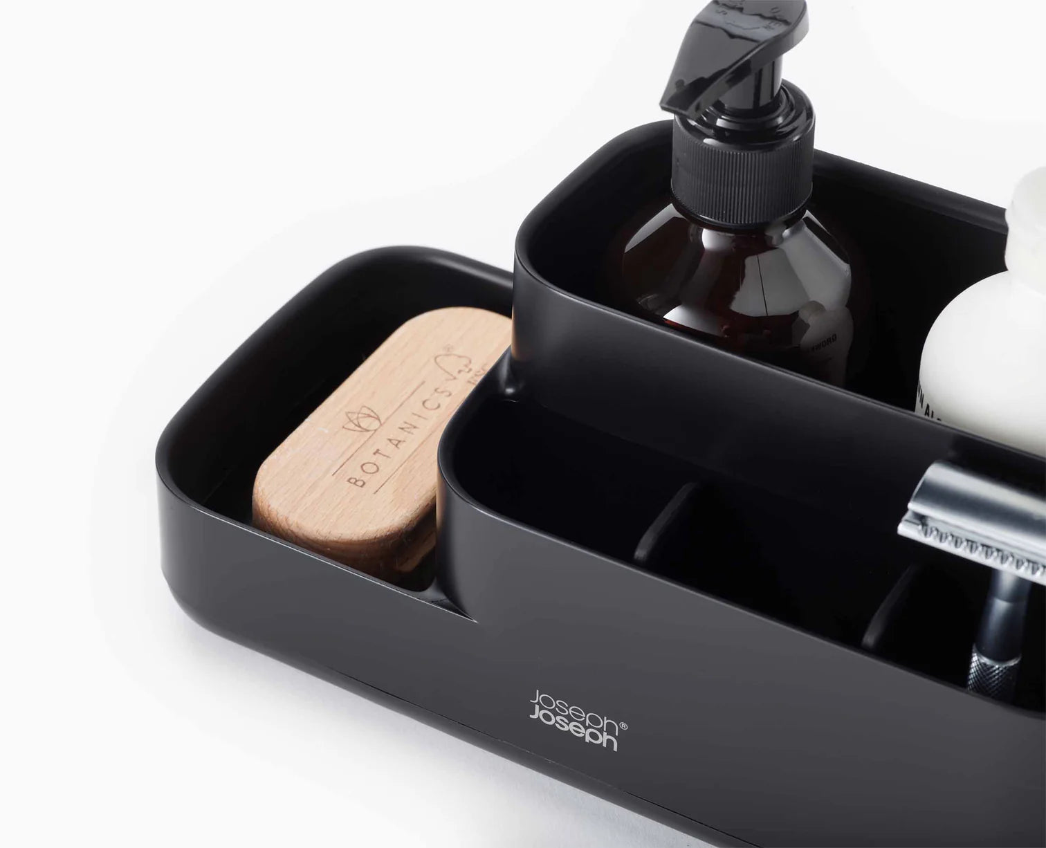 EasyStore™ Matt Black Bathroom Storage Caddy - Shower Organizer with Hooks for Bath Essentials, Perfect for Small Spaces - Ideal for Bathroom, Shower, and Spa Organization