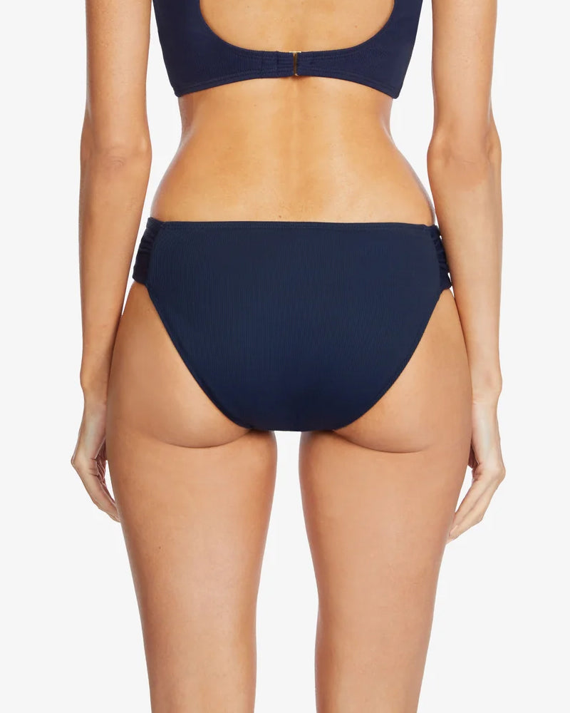 Robin Piccone Navy Tab Side Amy Bottom 230865 - Stylish Swimwear for Women | Perfect for Beach Vacations, Pool Parties & Summer Getaways
