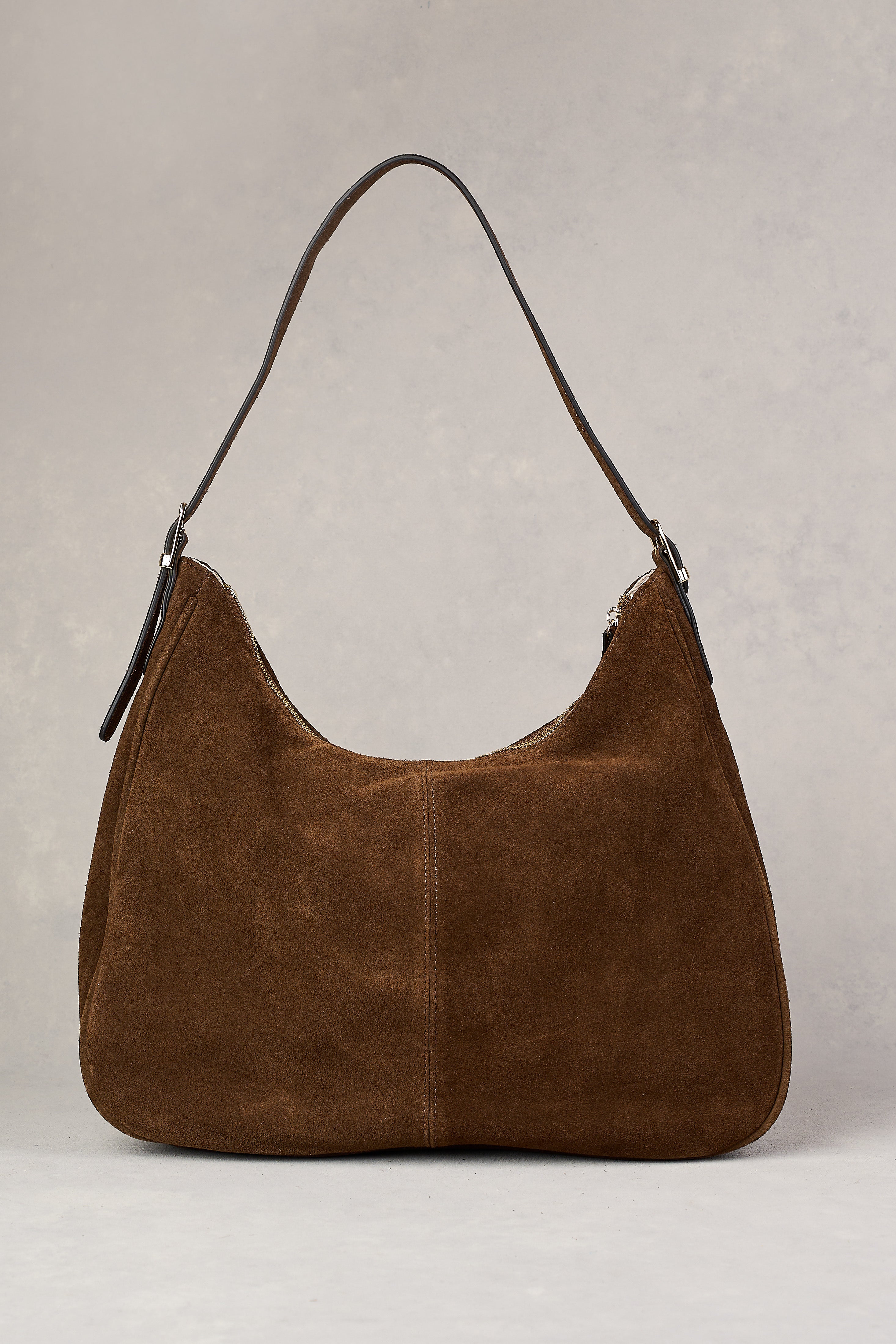 Luxury Ebony Suede Handbag for Women - Chocolate Brown Leather Purse - Perfect for Work, Evening Events & Travel Accessories
