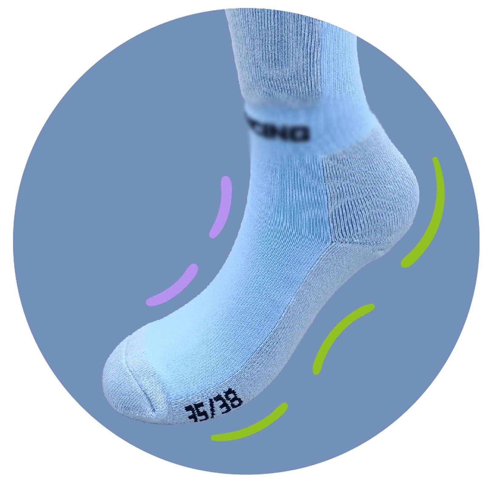 HIXEL Professional Fencing Cotton Socks - Anti-Slip Long Sports Socks for Epee, Sabre & Foil - Breathable & Durable for Training & Competition