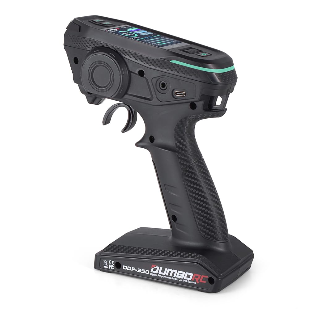 10 Channel RC Radio Transmitter and Receiver DDF-350 with X10FG & X6DCG - 2 Receivers & 1 Light - HD Screen 10CH Remote Controller for RC Cars, Trucks, Crawlers, Boats & Tanks - Perfect for Off-Road Racing, Crawling & Water Adventures