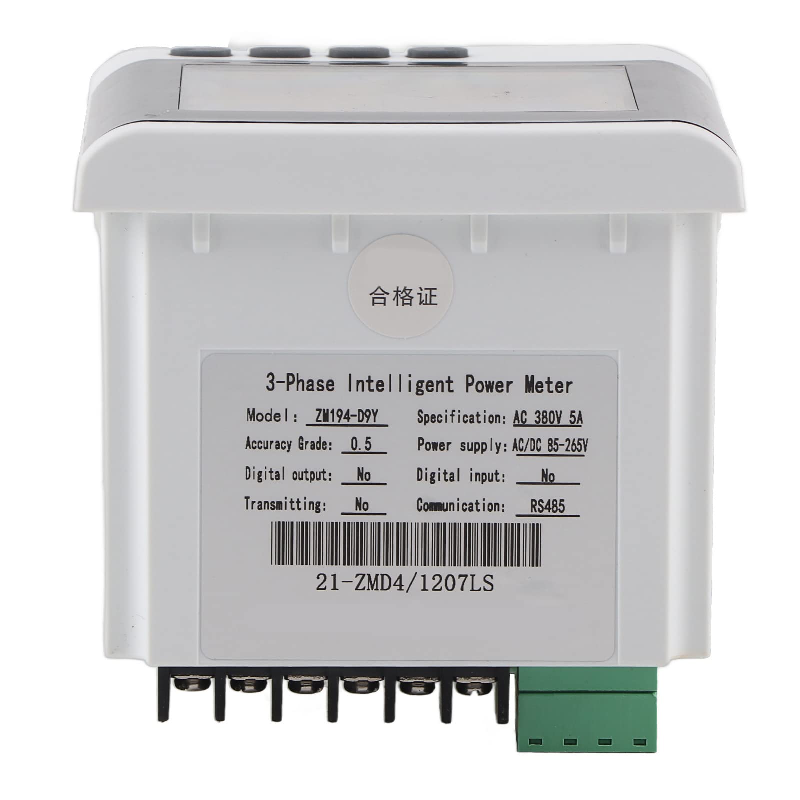 Oumefar High Precision Digital LED 3 Phase Power Meter - Programmable Watt, Volt, Amp Energy Monitor with LCD Display for Industrial & Home Electrical Systems - Perfect for Solar Panels, Generators, and Power Distribution Monitoring