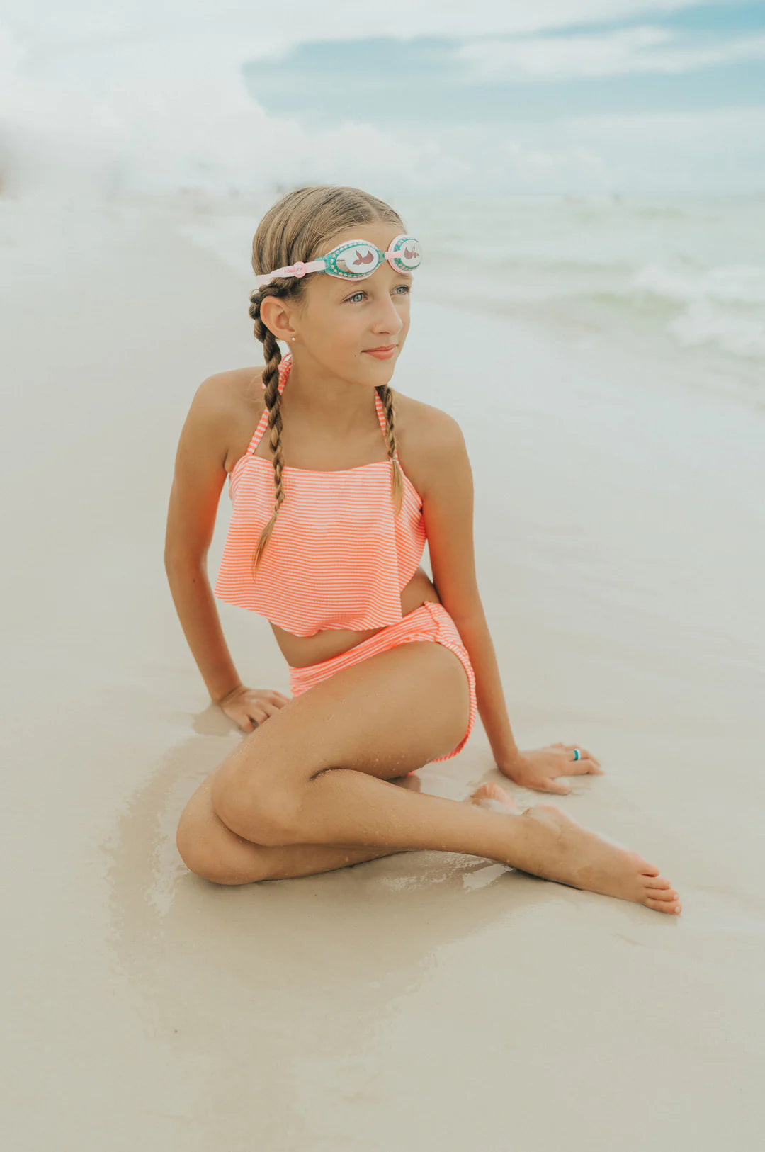 Bling2o Kids Swim Goggles - Anti-Fog UV Protection Swimming Goggles for Boys & Girls | Mermaid Blue | Perfect for Pool, Beach & Water Sports