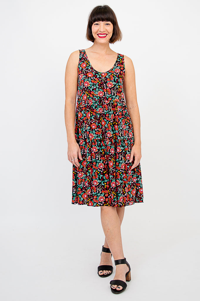 Kayana Women's Summer Floral Dress - Frigola Style Elegant Maxi Dress for Beach, Vacation & Casual Wear