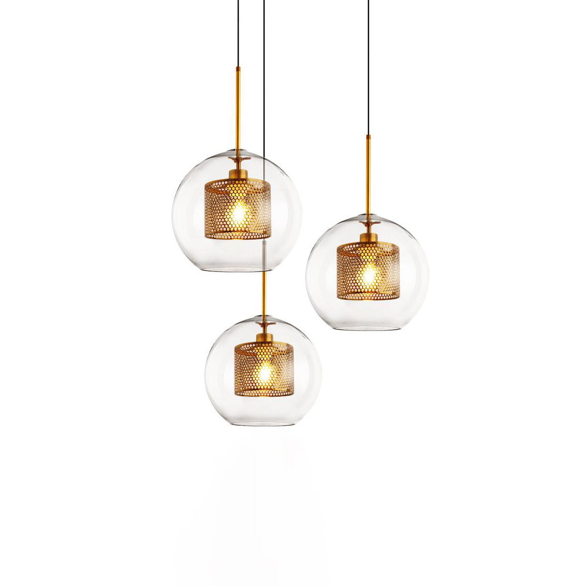 Chiswick Glass Pendant Light - Modern Hanging Ceiling Lamp for Kitchen Island, Dining Room & Bedroom Lighting