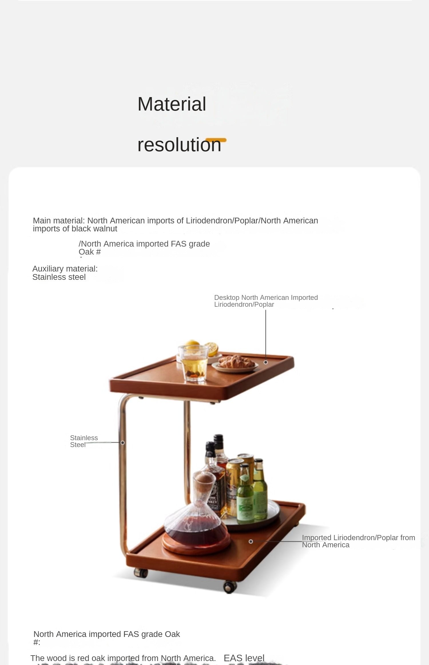 Solid Wood C-Shaped Side Table - Beech, Ash, Oak, Poplar - Modern End Table for Living Room, Bedroom & Office