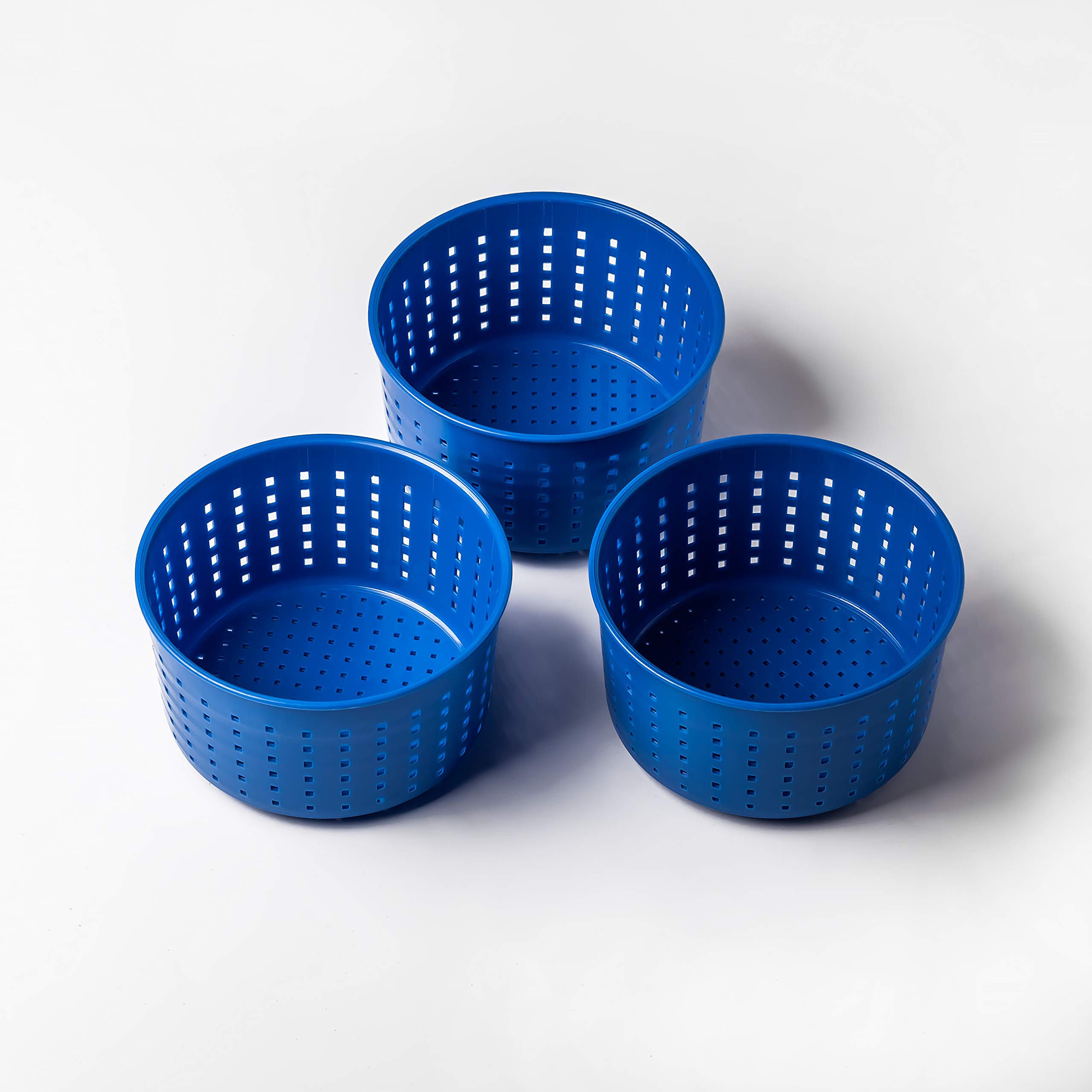 Premium Cheese Making Kit - 3-Piece Set with Cheese Molds, Cheesecloth & Press for Hard Cheese, Ricotta (0.5L/1.1lbs/0.14gal, Blue) | DIY Home Cheese Making Supplies for Beginners & Artisans | Perfect for Mozzarella, Cheddar & Goat Cheese Preparation