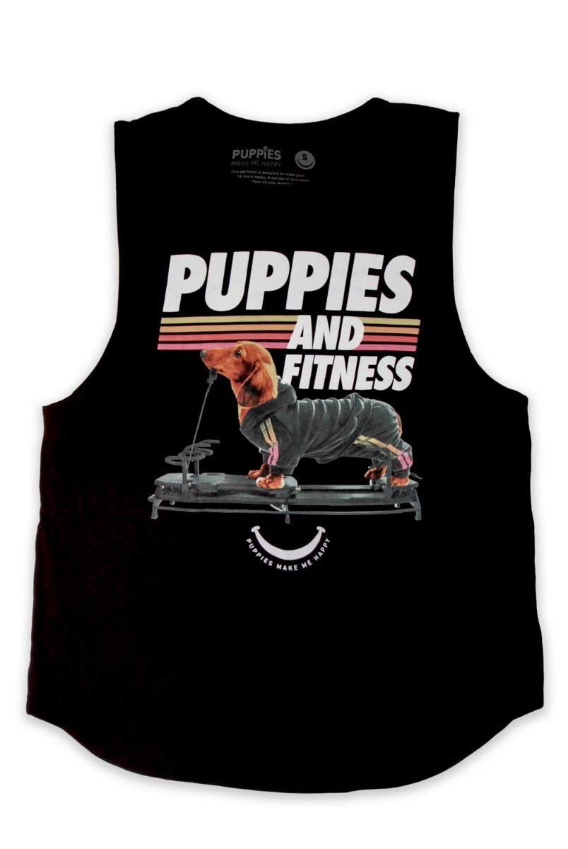 PUPPIES Women's Sleeveless Workout Tank Top - Breathable Yoga Tee for Fitness & Active Lifestyle - Perfect for Gym, Running, and Yoga Sessions