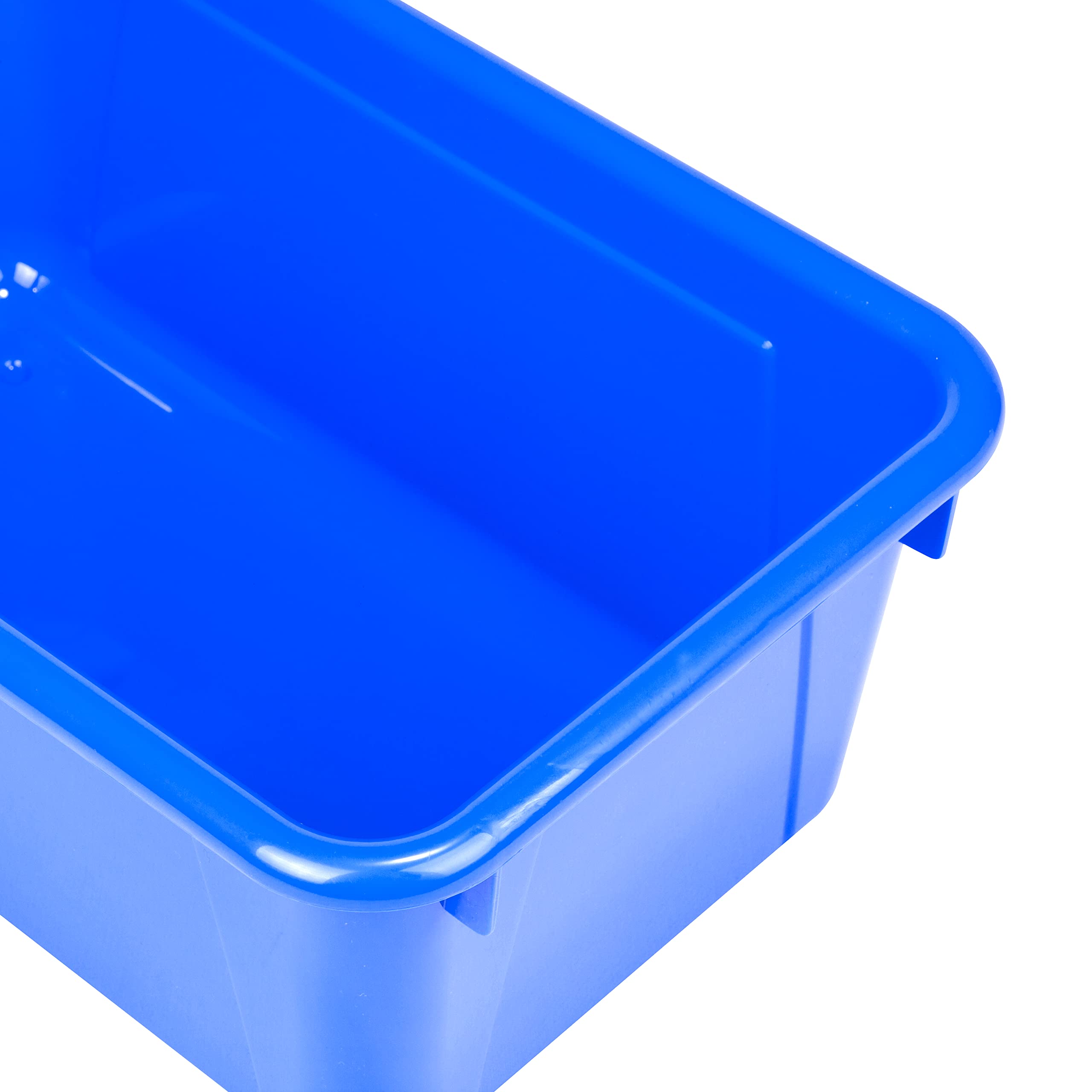 Storex Small Cubby Bins - 5-Pack Plastic Storage Containers for Classroom Organization, 12.2 x 7.8 x 5.1 Inches, Class Blue (62416A05C) - Perfect for Kids' School Supplies, Art Materials & Toy Storage