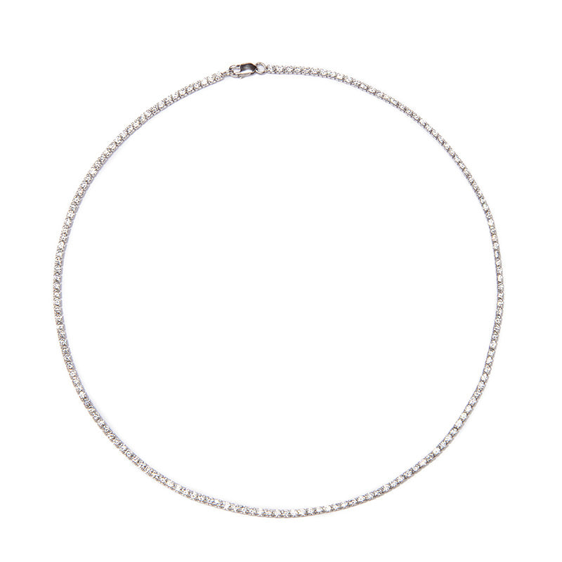 Tennis Necklace for Women - Elegant Diamond-Cut Cubic Zirconia Tennis Chain | Perfect for Weddings, Parties & Everyday Glamour