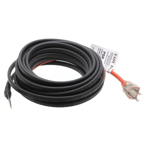 24 ft 120W 120VAC PSR Pipe Heat Cable - Self-Regulating Freeze Protection for Water Pipes, Roofs & Gutters in Winter