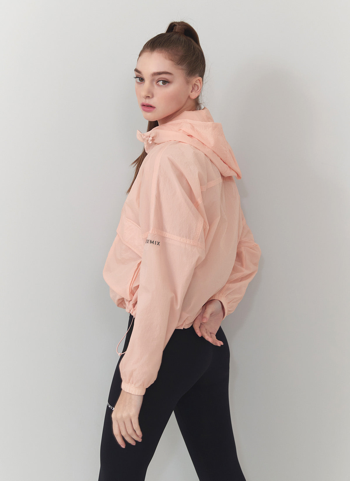 Women's Lightweight 2-Way Zipper Crop Hooded Windbreaker Jacket - Stylish Outdoor Running, Hiking & Casual Wear