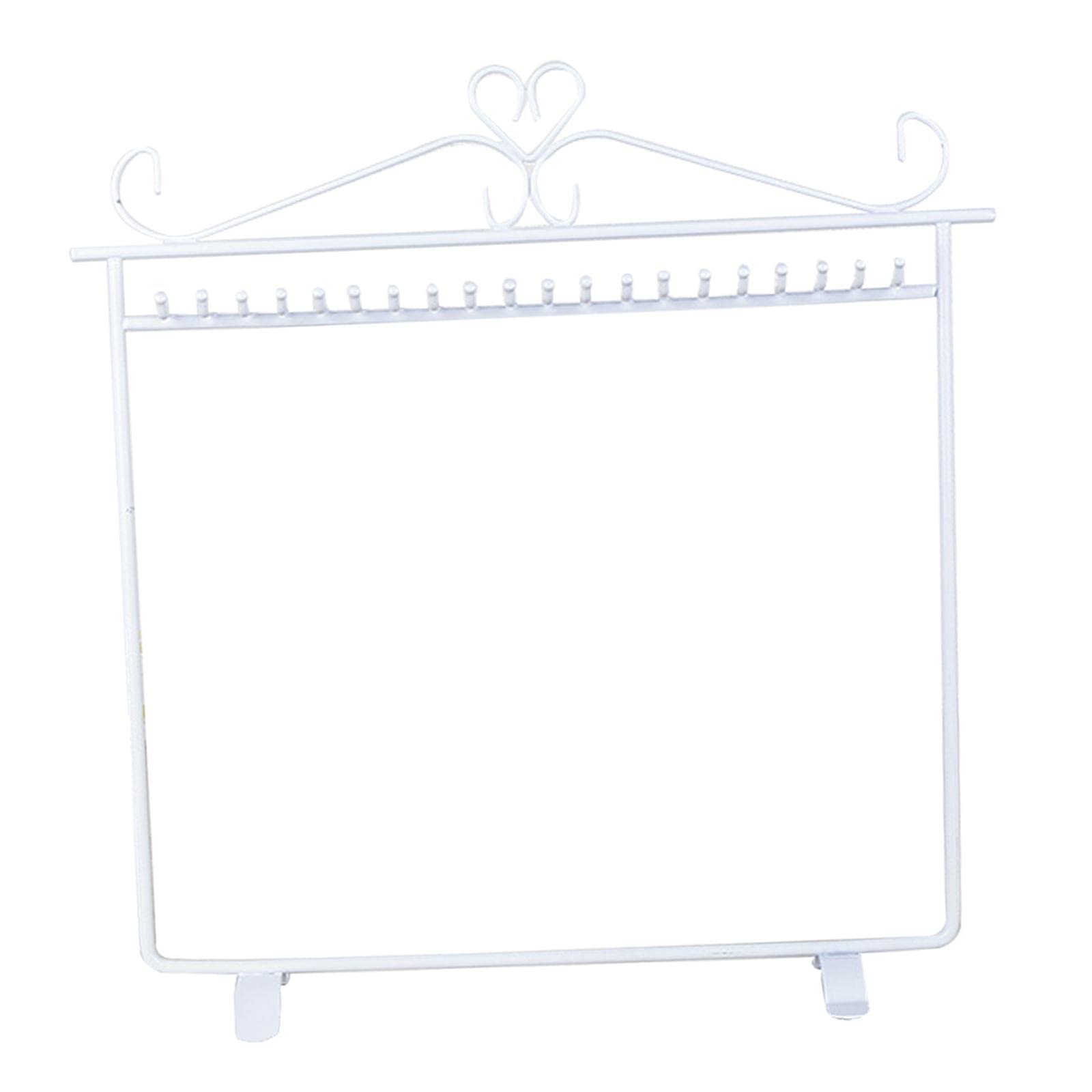 MagiDeal 20-Hook Metal Jewelry Display Stand - White Jewelry Organizer for Earrings, Necklaces, Watches & Bracelets - Perfect for Craft Shows, Boutique Displays & Home Storage