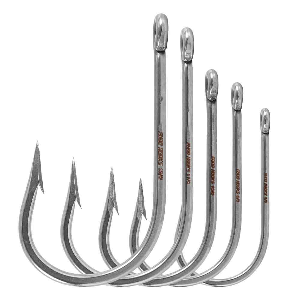 FUDO Standard Tuna Ringed Eye Hook - High Quality Saltwater Fishing Hooks for Tuna, Marlin & Big Game Fishing - Perfect for Offshore & Deep Sea Fishing Adventures