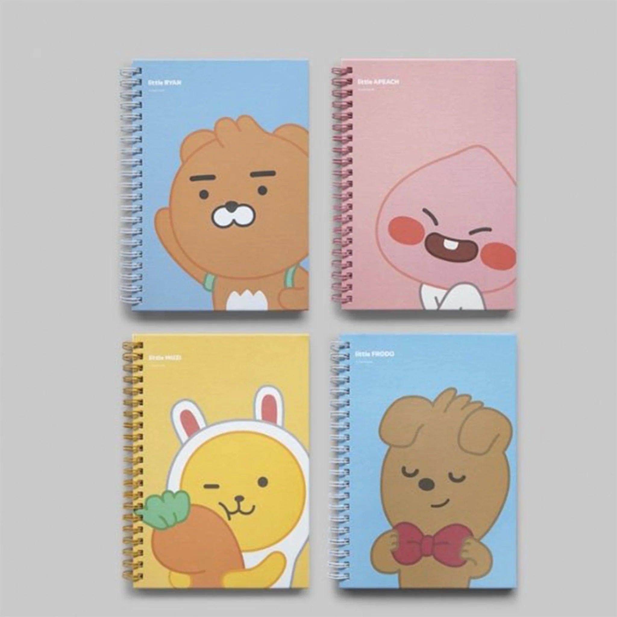 Little Friends Index Ruled Spring Notebook - Small Spiral Bound Notepad for School, Office & Journaling - Perfect for Notes, Lists & Creative Writing