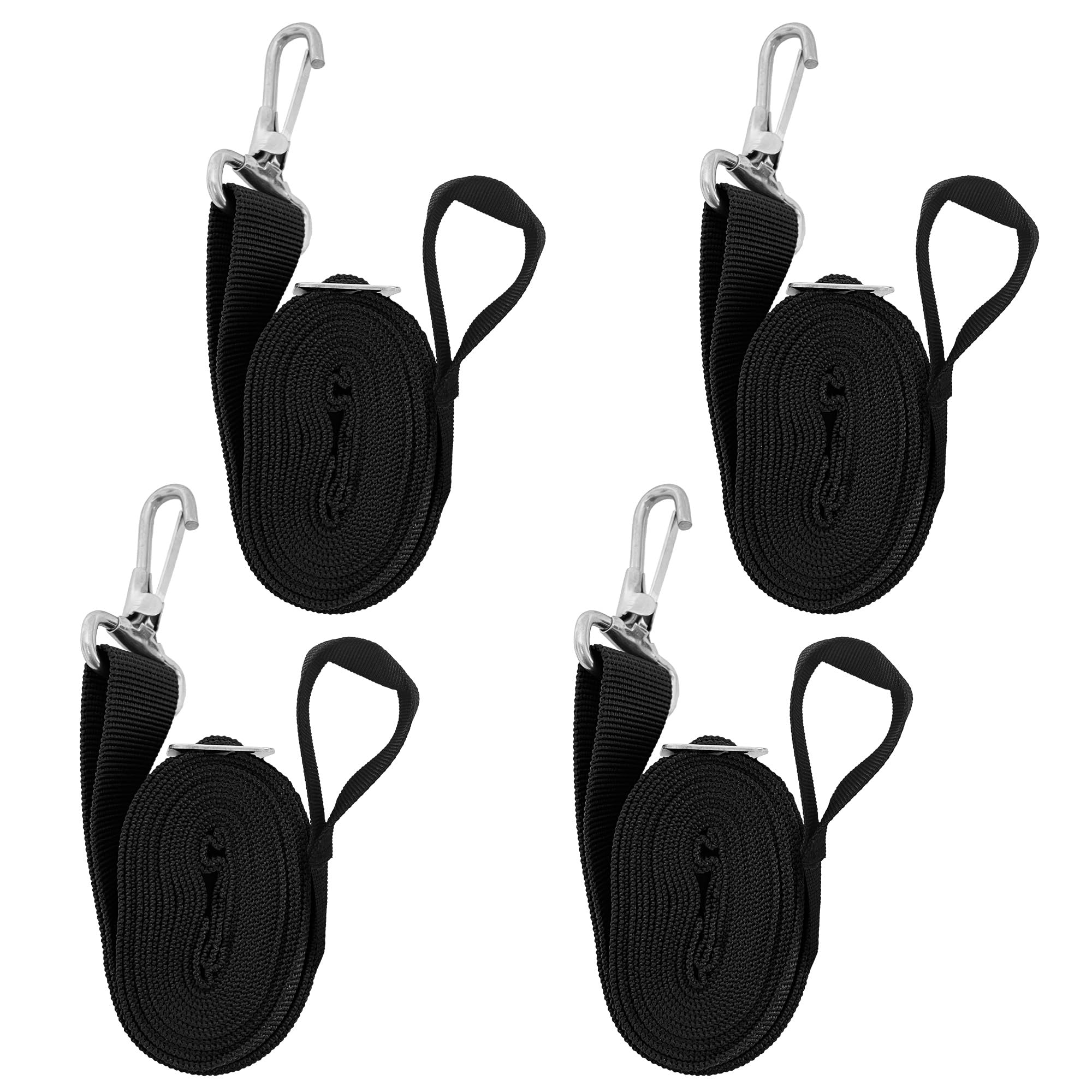 **KNOX Adjustable Boat Straps for Bimini Tops - Heavy Duty Marine Awning Straps with 316 Stainless Steel Snap Hooks - Replacement Nylon Webbing Straps for Boat Canvas & Bimini Top Accessories - Perfect for Boating, Yachting & Marine Use**