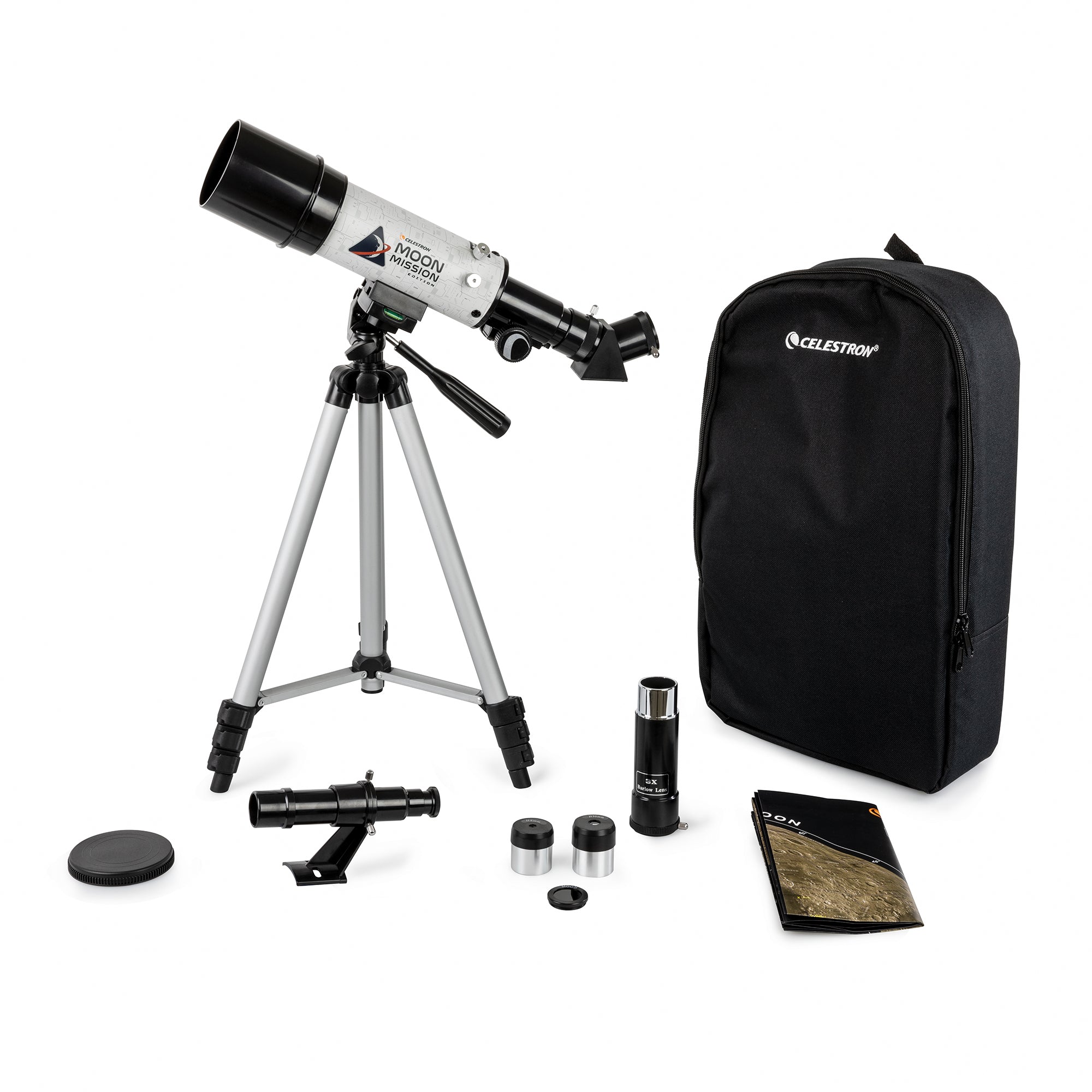 Moon Mission Travel Scope 60 Portable Telescope for Adults & Kids - Compact Astronomical Telescope for Stargazing, Camping, Hiking & Outdoor Adventures