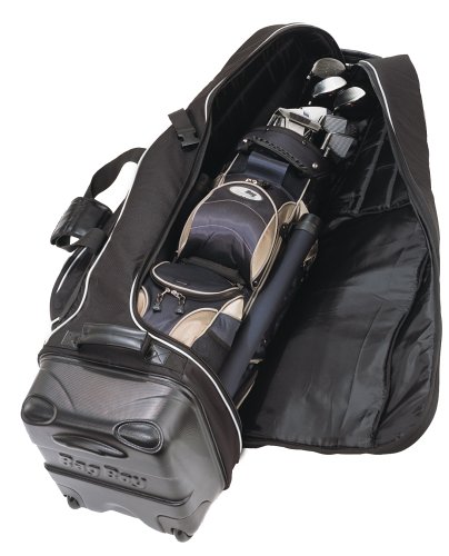 Bag Boy Premium Wheeled Travel Cover for Golf Clubs - Black/Silver | Waterproof Golf Bag Protector | Perfect for Air Travel & Storage