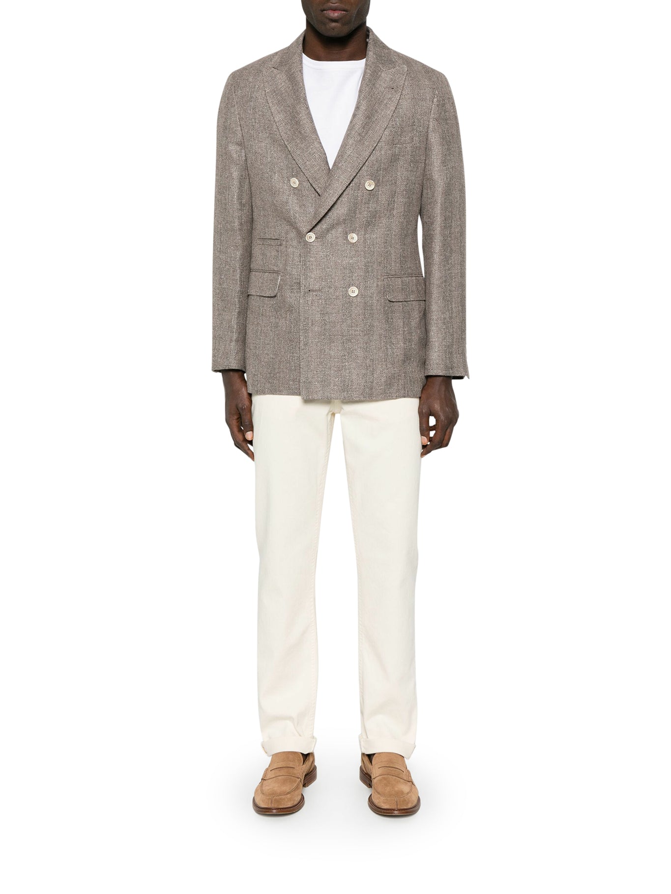 Double Breasted Blazer for Men & Women - Premium Linen, Wool & Silk Blend - Perfect for Business, Office & Formal Occasions