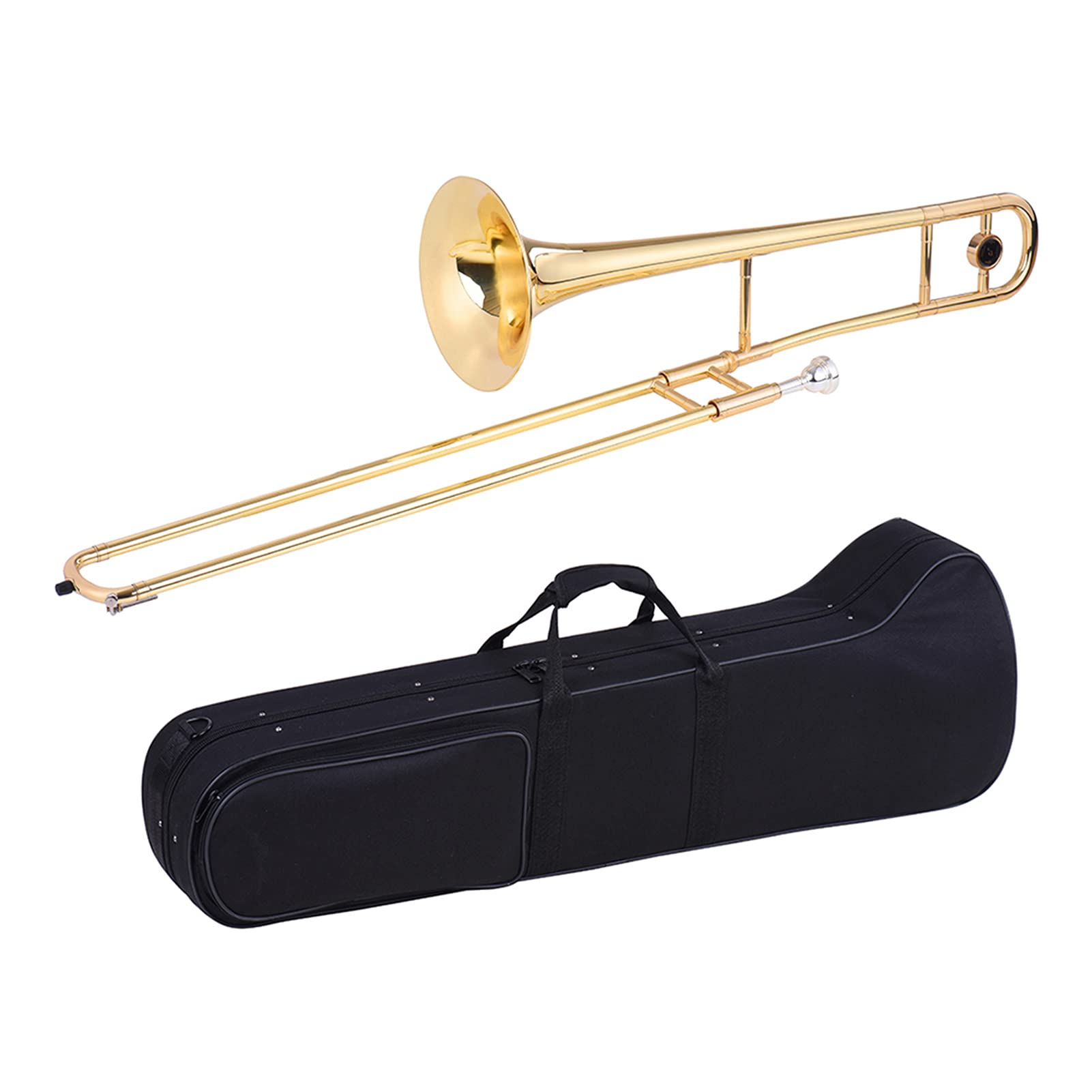 Professional Bb Trumpet Alto Trombone Brass Instrument - Silver Finish with Cupronickel Mouthpiece, Cleaning Stick & Protective Case | Perfect for School Bands, Jazz Ensembles & Beginner Musicians