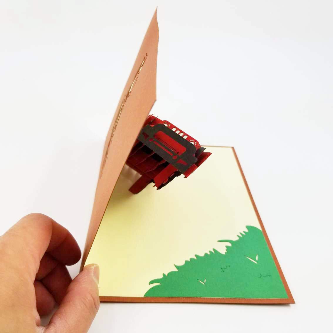 Red Truck Pop Up Greeting Card - Birthday, Thank You, Love, Graduation, Anniversary & Romantic Cards for Men & Women | Perfect for Special Occasions & Thoughtful Gifts