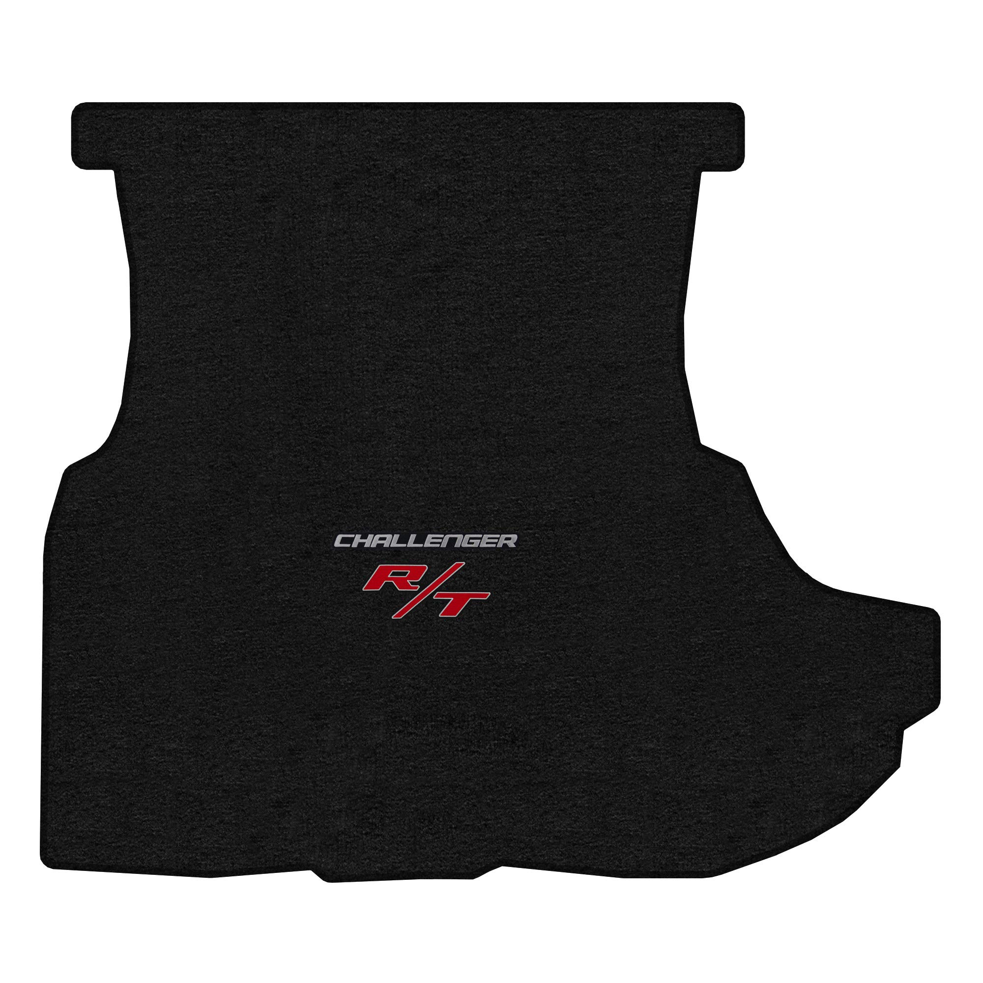 Premium Custom-Fit Carpeted Floor Mats for Dodge Challenger 2008-2010 - Luxury Car Floor Liners with Trunk Mat (Charcoal/Silver 'Challenger' R/T) - Perfect for Road Trips & Daily Commutes
