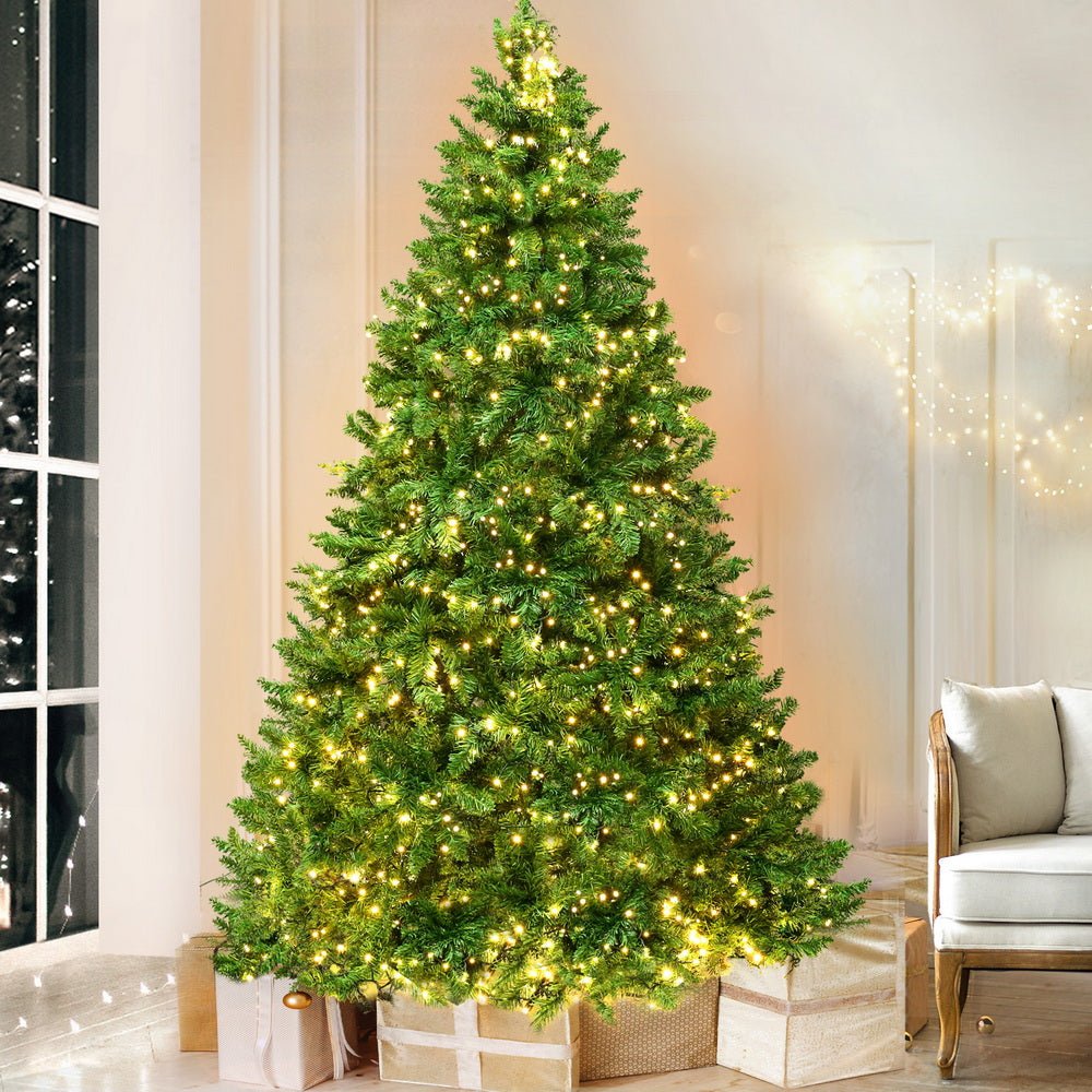7ft Pre-Lit Artificial Christmas Tree with 1134 Warm White LED Lights - Perfect for Home, Office, and Holiday Decorations