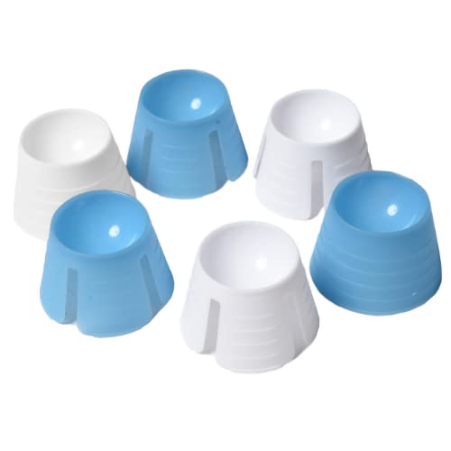 Disposable Dappen Dish 200pcs - Acrylic Mixing Cups for Nail, Tattoo & Dental - White & Light Blue