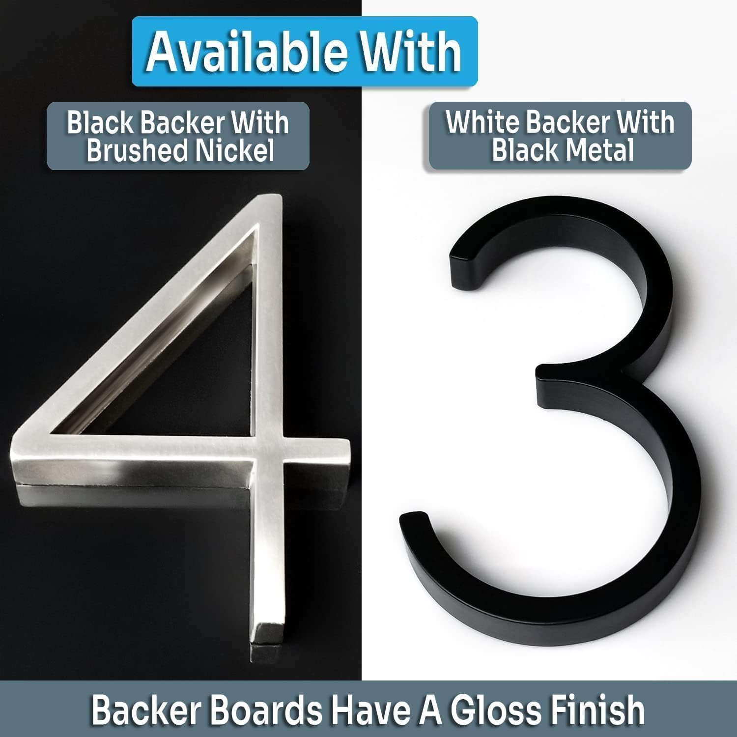 Modern Metal House Numbers for Outside - Durable Address Sign Plaque for Home & Mailbox - Perfect for Front Door, Porch, and Garden Decor