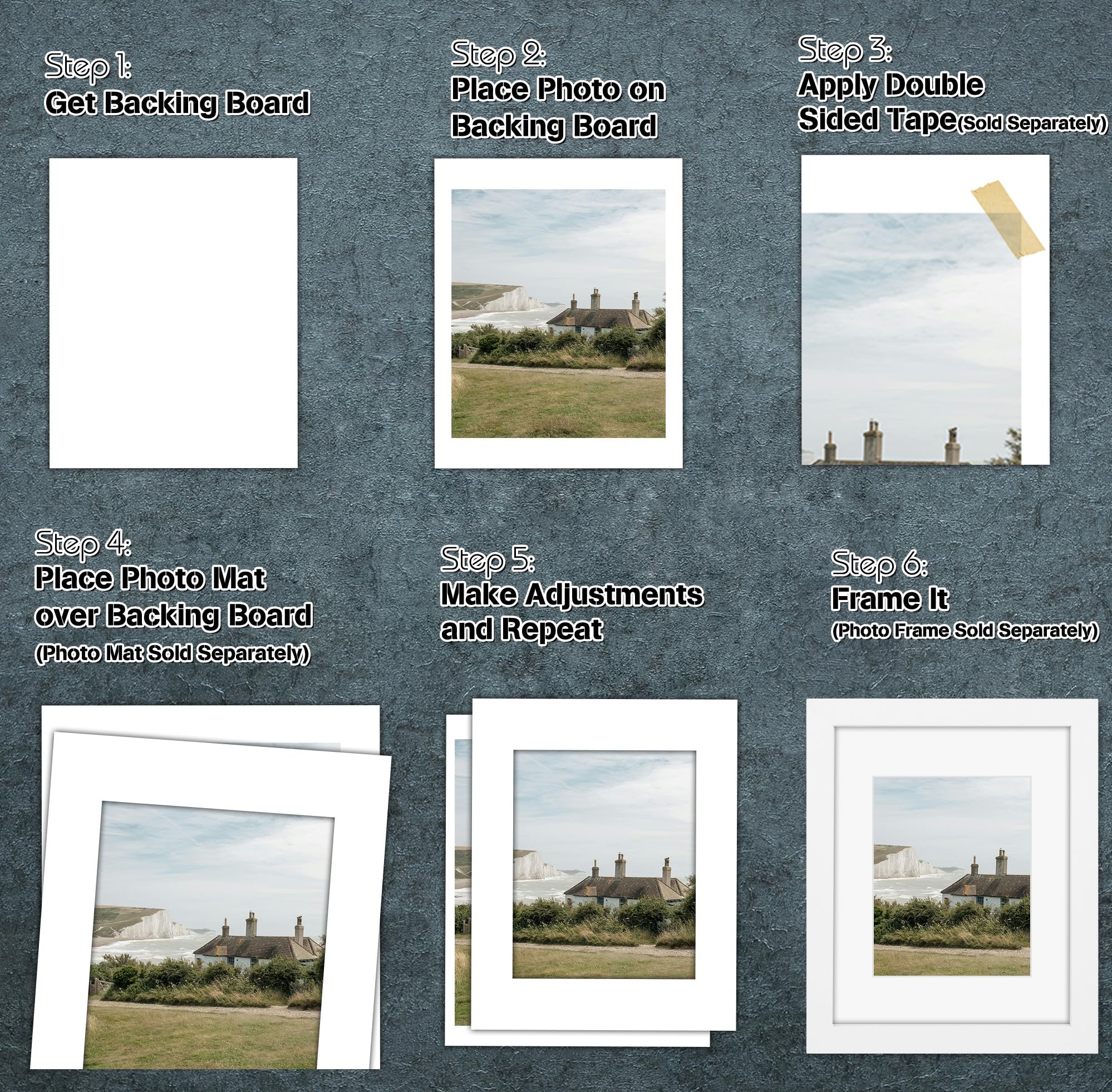Golden State Art 4x6 Inch Picture Backing Boards - Pack of 25 Acid-Free Backer Boards for Photo Frames, Artwork & Picture Display - Perfect for Home Decor, Scrapbooking & Professional Photography