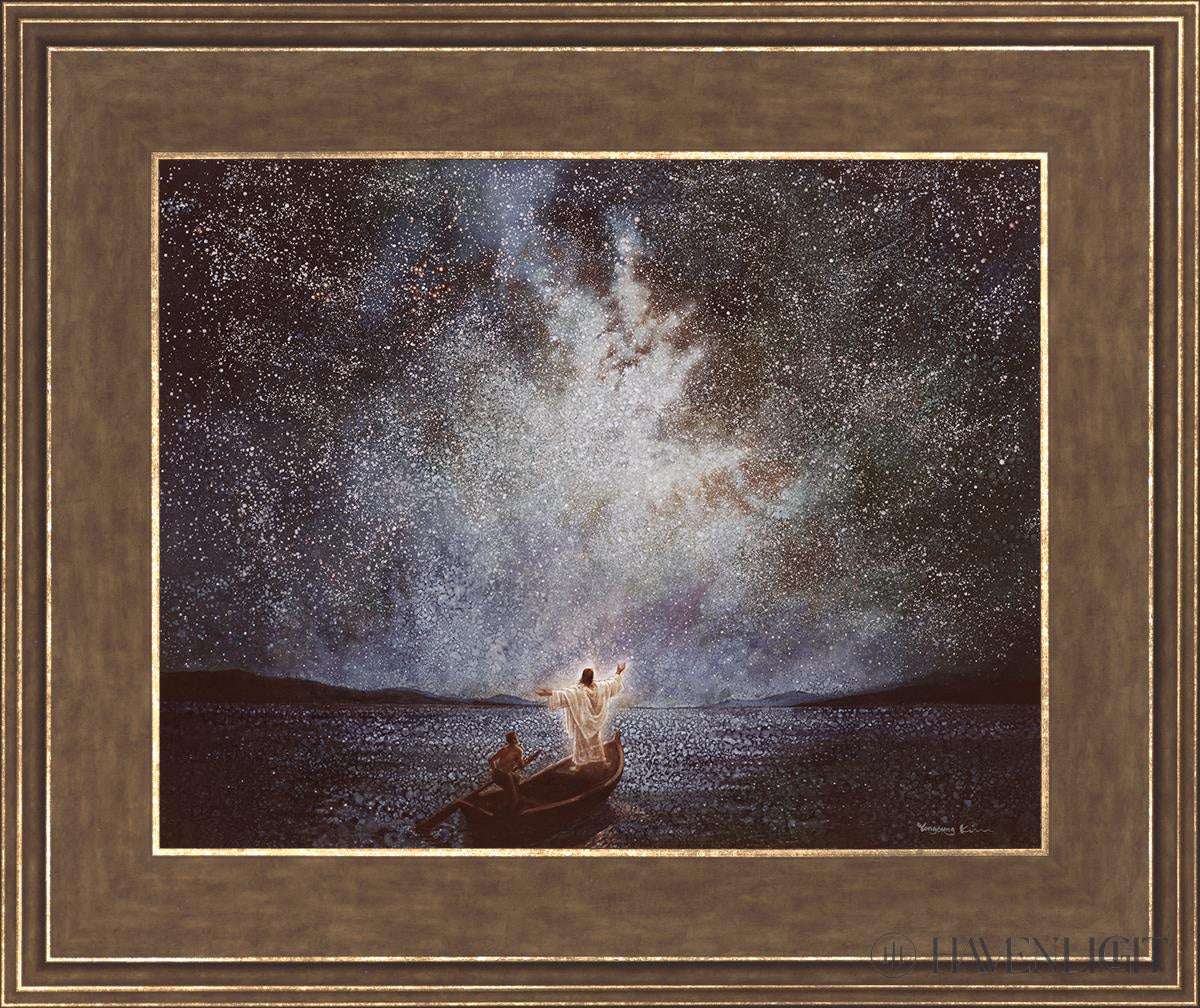 Calm And Stars By Yongsung Kim - Beautiful Celestial Wall Art for Home & Office Decor - Perfect for Bedroom, Living Room, Meditation Space