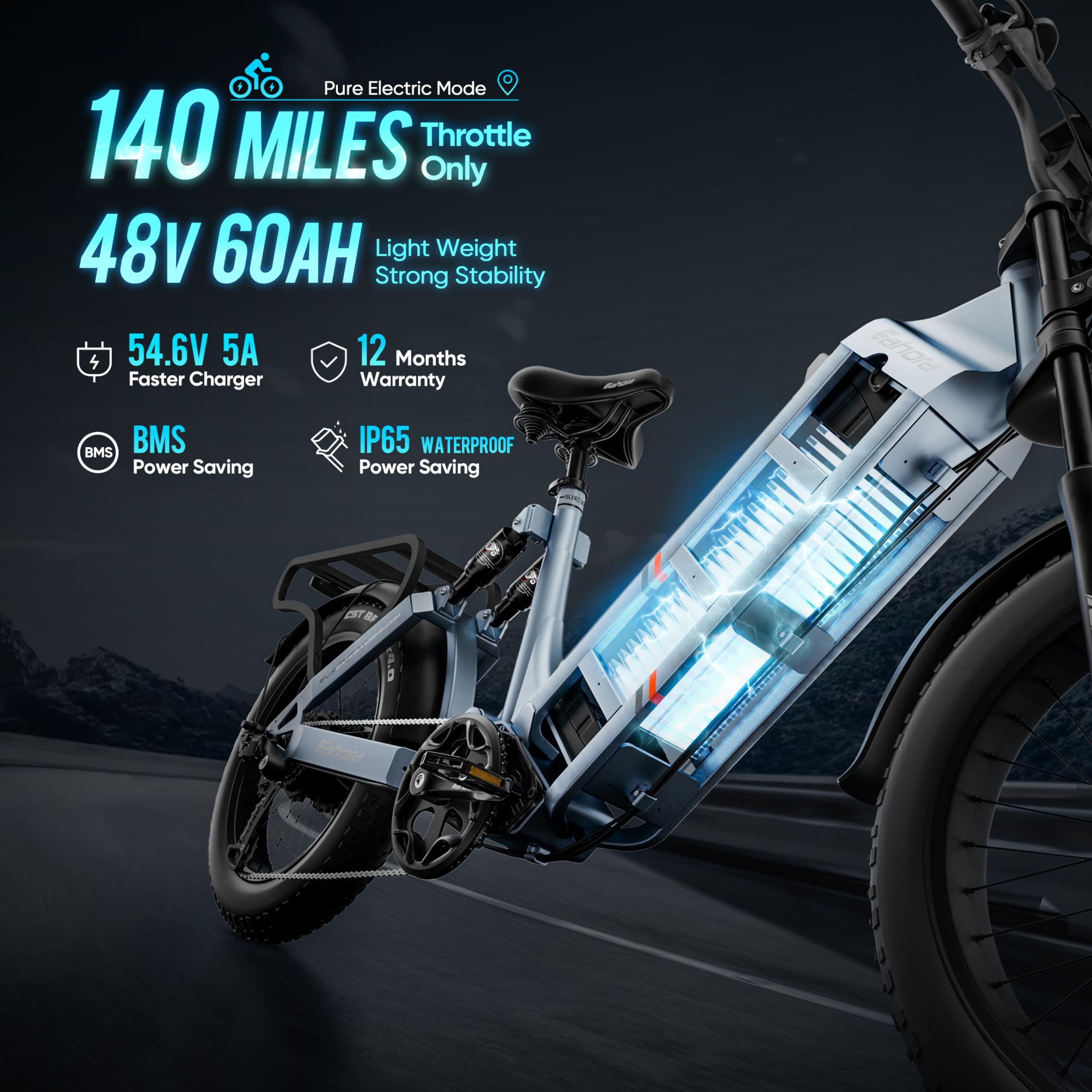 Juliet 1000W 60AH Electric Bike for Adults - 20