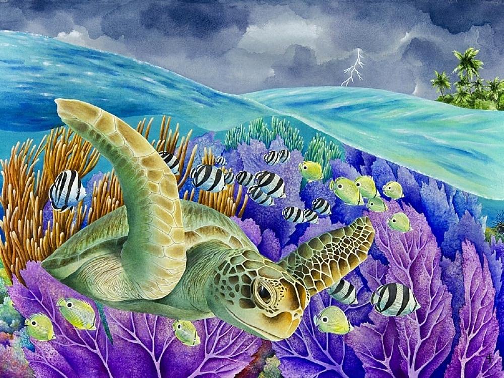 1000-Piece Turtle Jigsaw Puzzle for Adults - Challenging Animal Puzzle Game, Home Decor & Gift Idea for Puzzle Lovers | Perfect for Family Game Night, Stress Relief & Wall Art Decoration