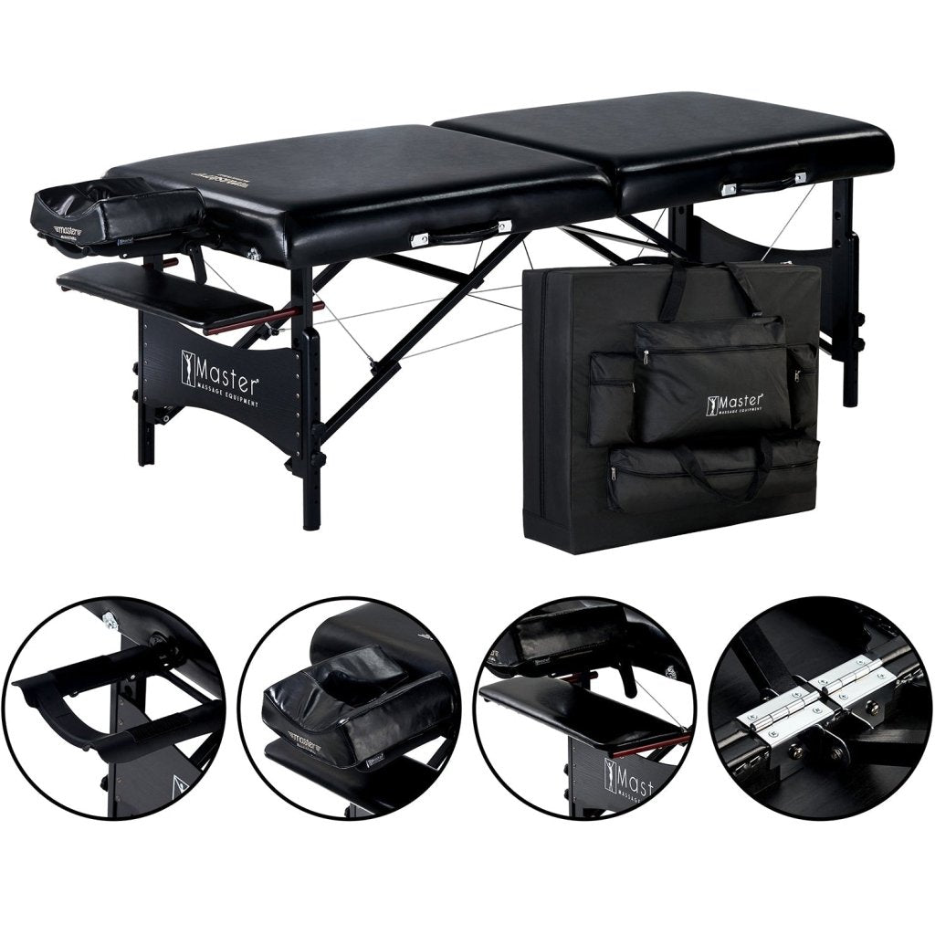 Master Massage® 30 GALAXY Portable Massage Table Set with Carrying Case - Professional Folding Massage Bed for Home, Spa & Therapy Use