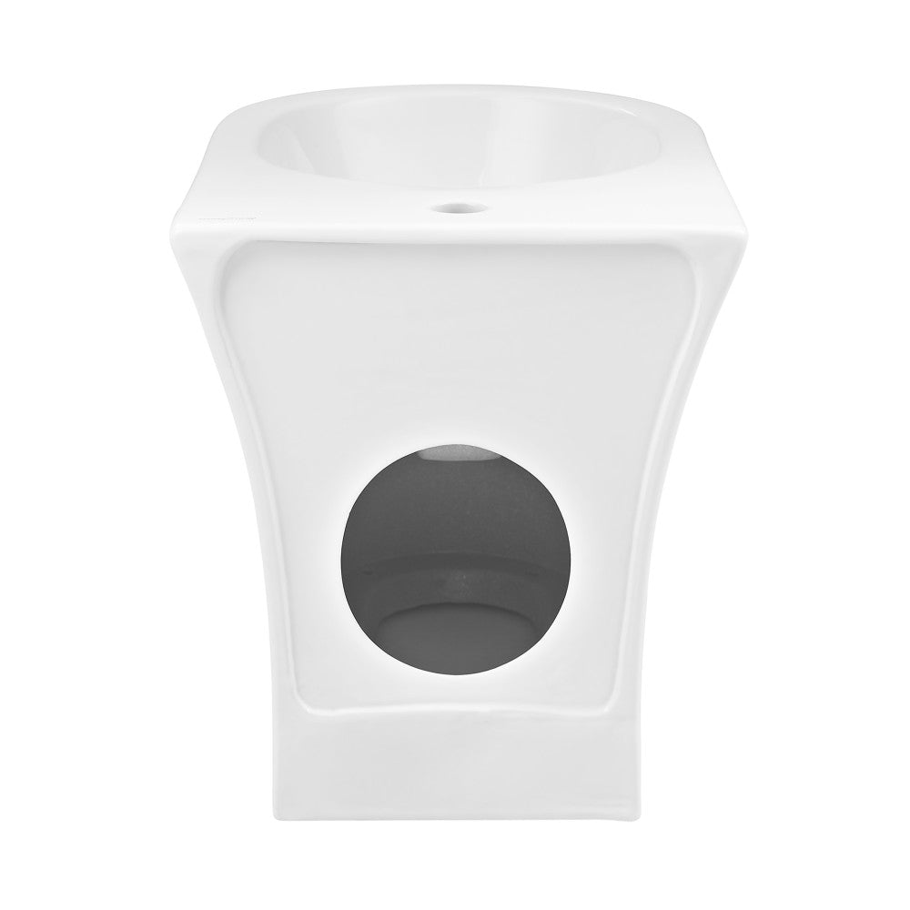 Glossy White Cascade Floor Mount Classic Bidet - Modern Bathroom Upgrade for Enhanced Hygiene & Comfort