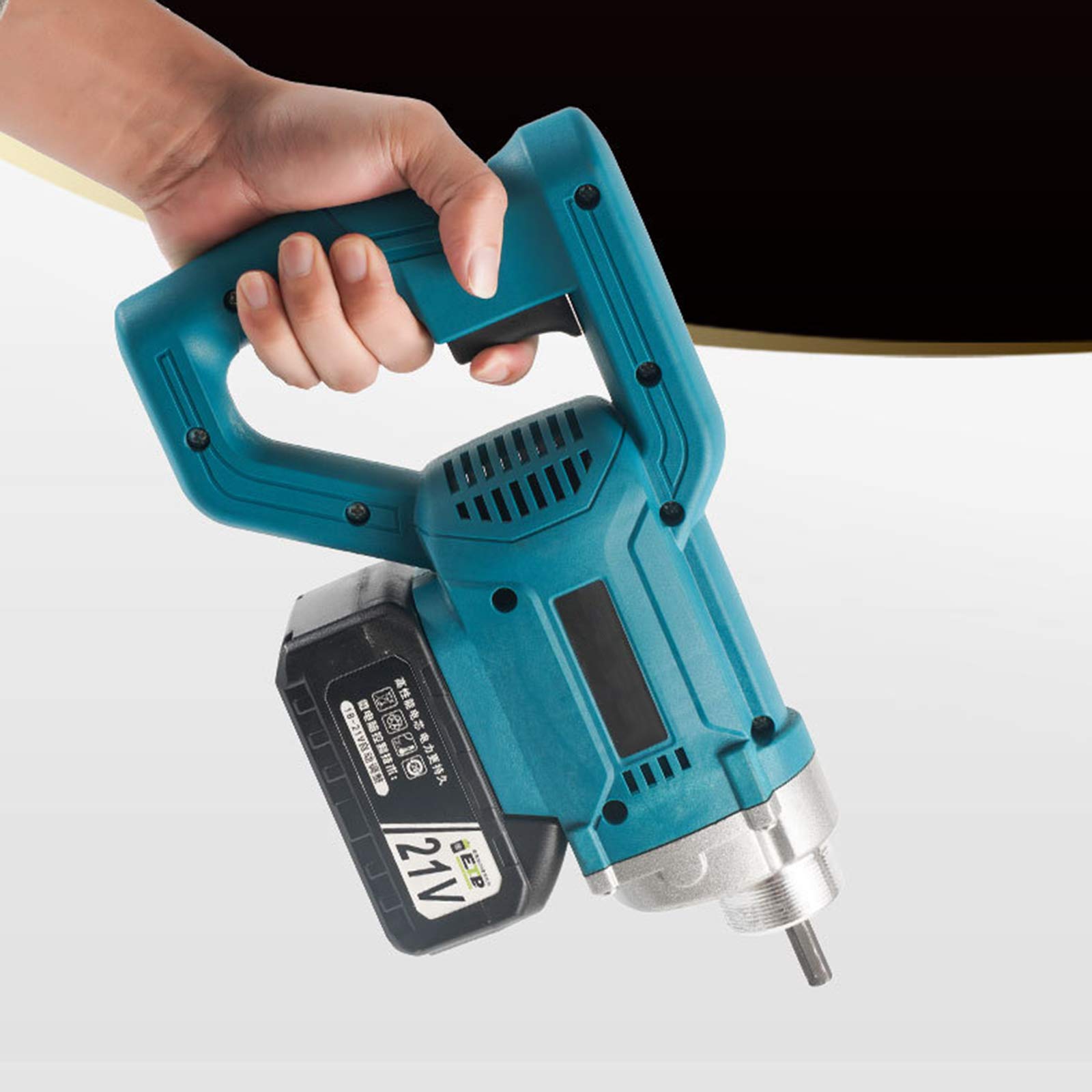 Cordless Concrete Vibrator Tool - 5000r/min Handheld Cement Finisher with 2 Batteries for Bubble Removal & Smooth Finishing | Perfect for Driveways, Foundations & DIY Projects (110V Power Tools)