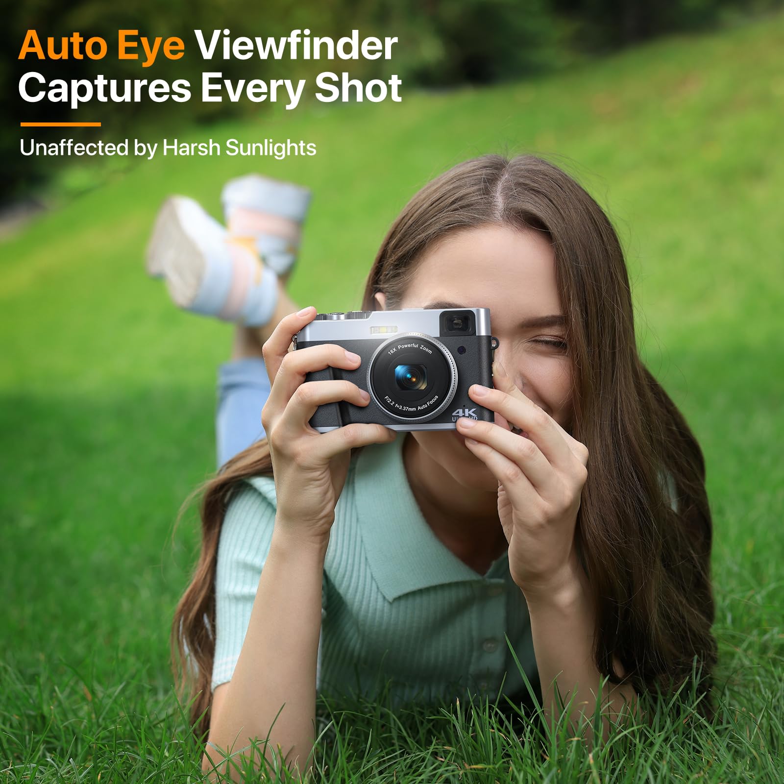 4K 48MP Digital Camera with Autofocus, 2.8