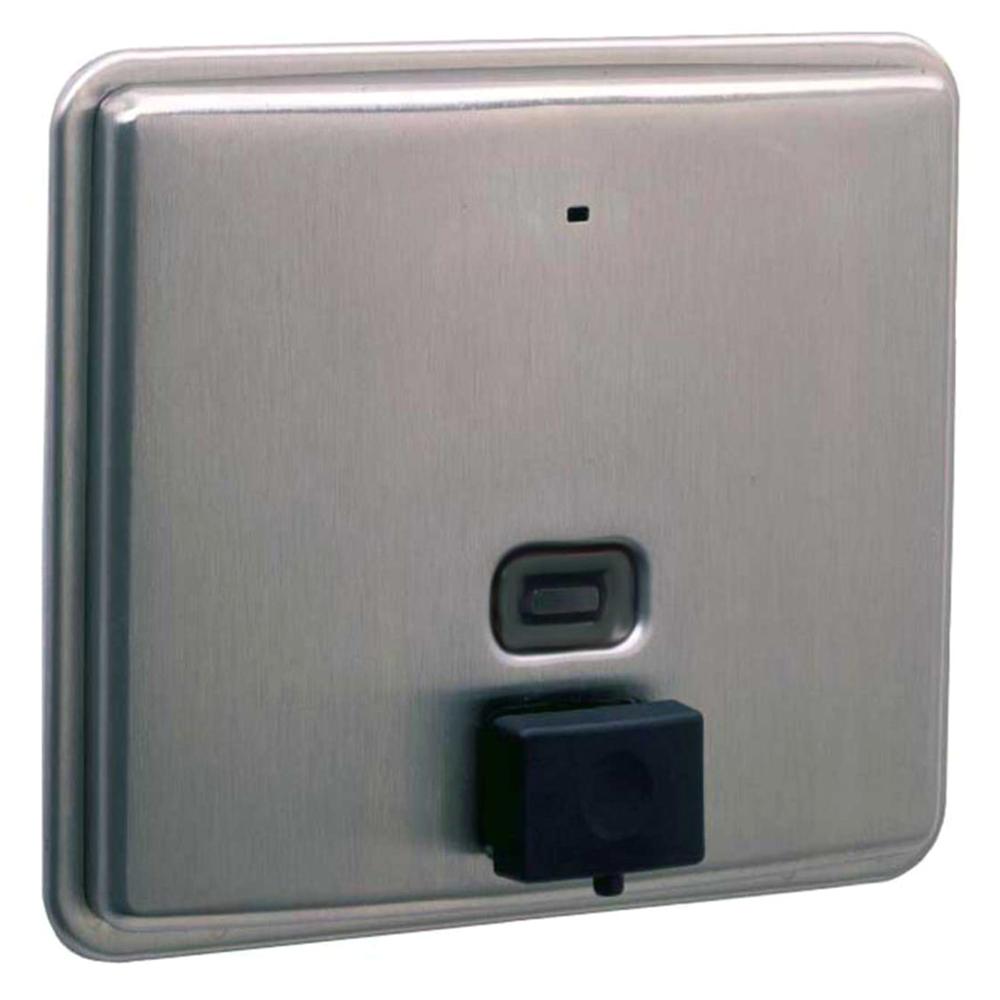 Bobrick B4063 ConturaSeries 50 oz. Recessed Liquid Soap Dispenser - Satin Finish for Commercial Restrooms & Public Washrooms