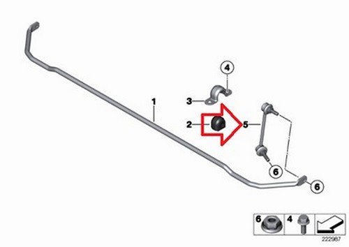 Mini OEM Stabilizer Sway Bar Swing Support End Link - Rear Compatible with R50 R52 R53 R55 R55N Mini Cooper S & JCW Models - Perfect for Enhanced Vehicle Stability & Smooth Driving