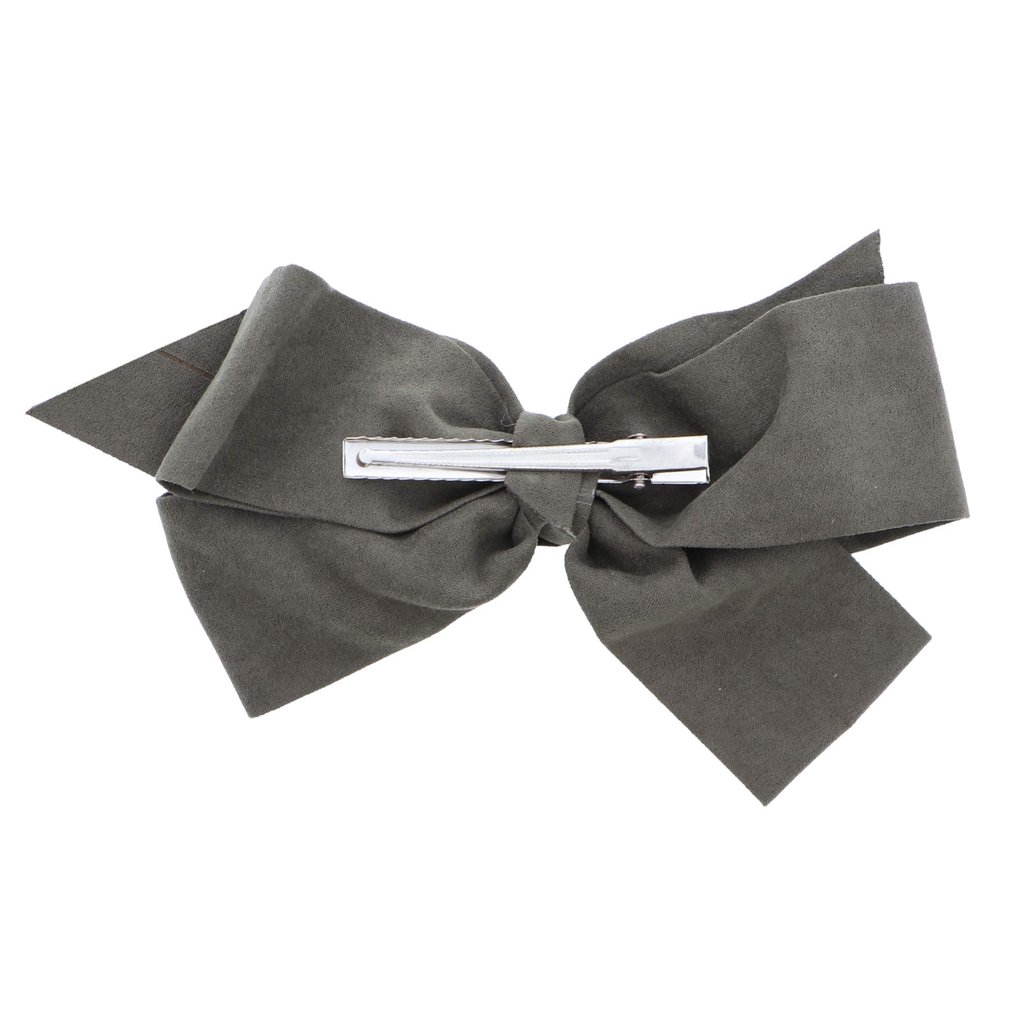 Large Suede Hair Bow for Women and Girls - Olive Green, Perfect for Weddings, Parties, and Everyday Fashion Accessories